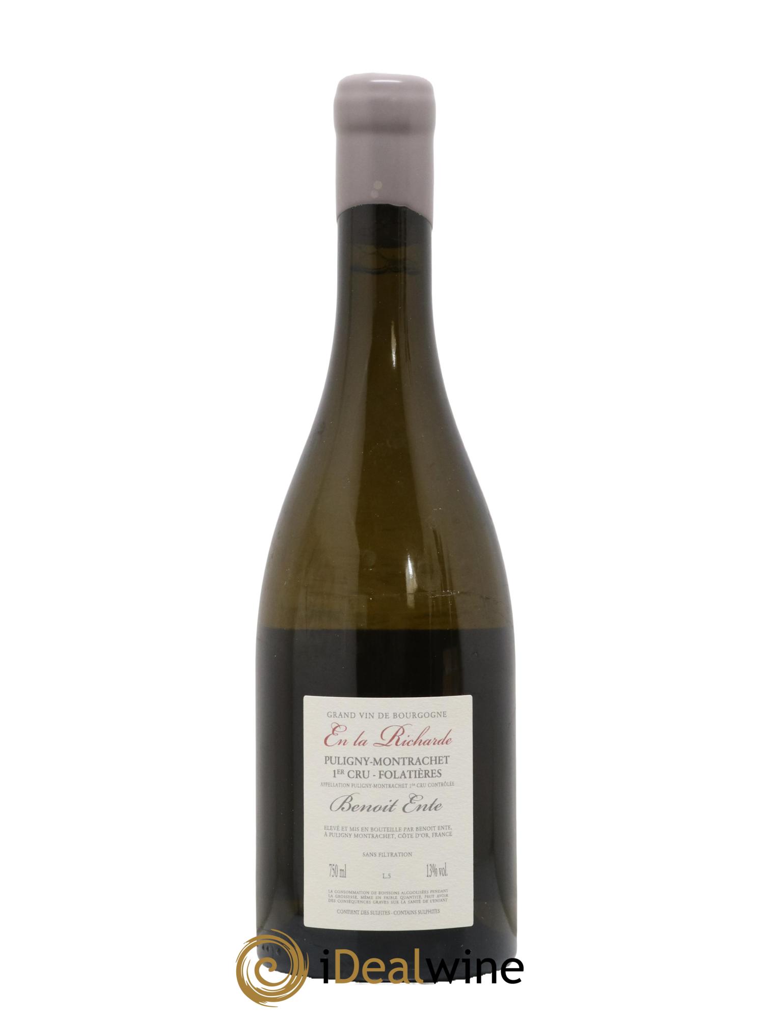 Puligny-Montrachet 1er Cru Folatières En la Richarde Benoit Ente 2015 - Lot de 1 bouteille - 1