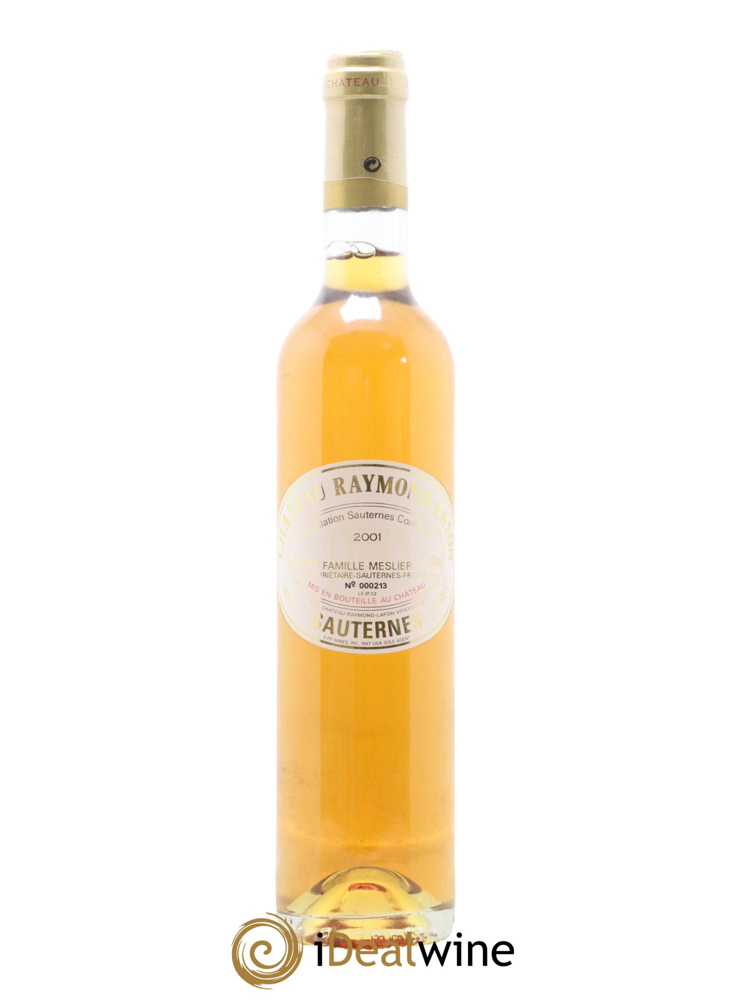 Château Raymond Lafon 2001 - Posten von 1 Format 50cl - 0