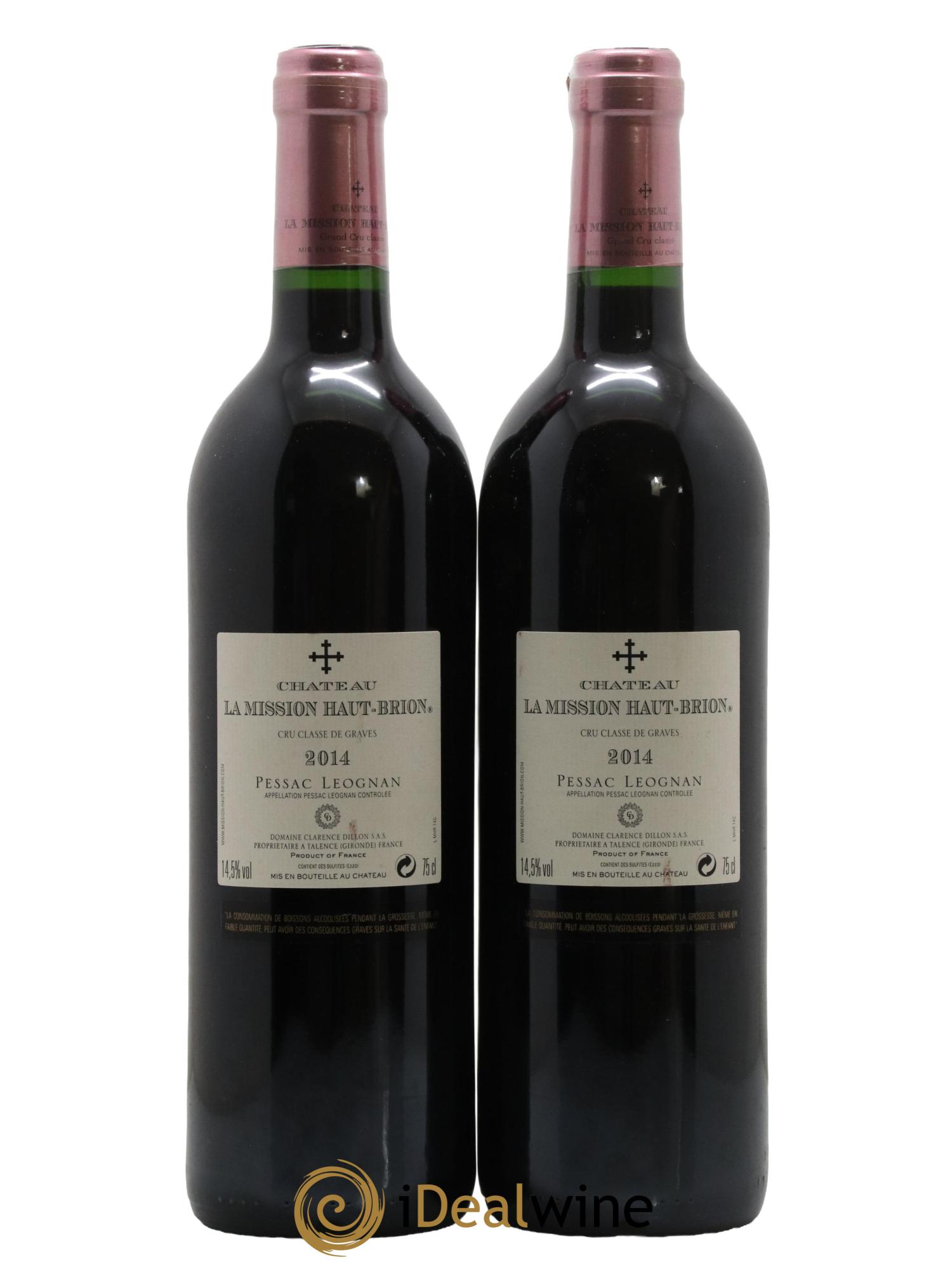 Château la Mission Haut-Brion Cru Classé de Graves 2014 - Lot de 2 bouteilles - 1