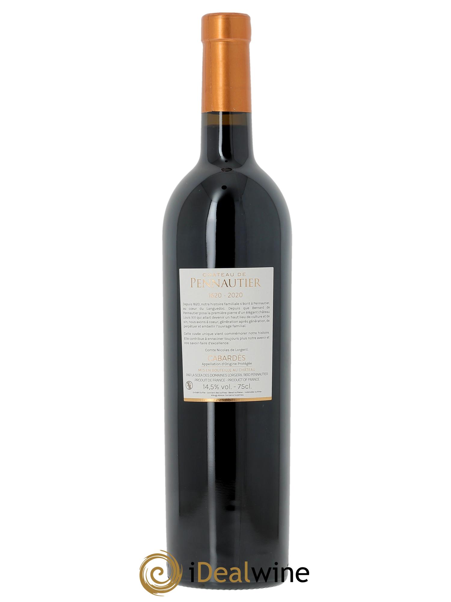 Cabardès Château de Pennautier Cuvée 400 ans Maison Lorgeril  2020 - Posten von 1 Flasche - 2
