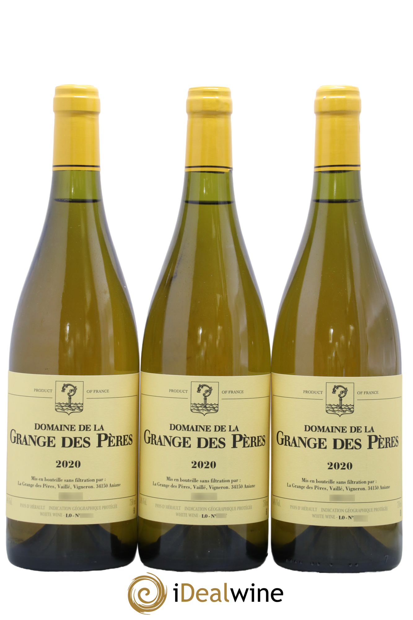 Pays d'Hérault Grange des Pères Laurent Vaillé 2020 - Lot de 3 bouteilles - 0