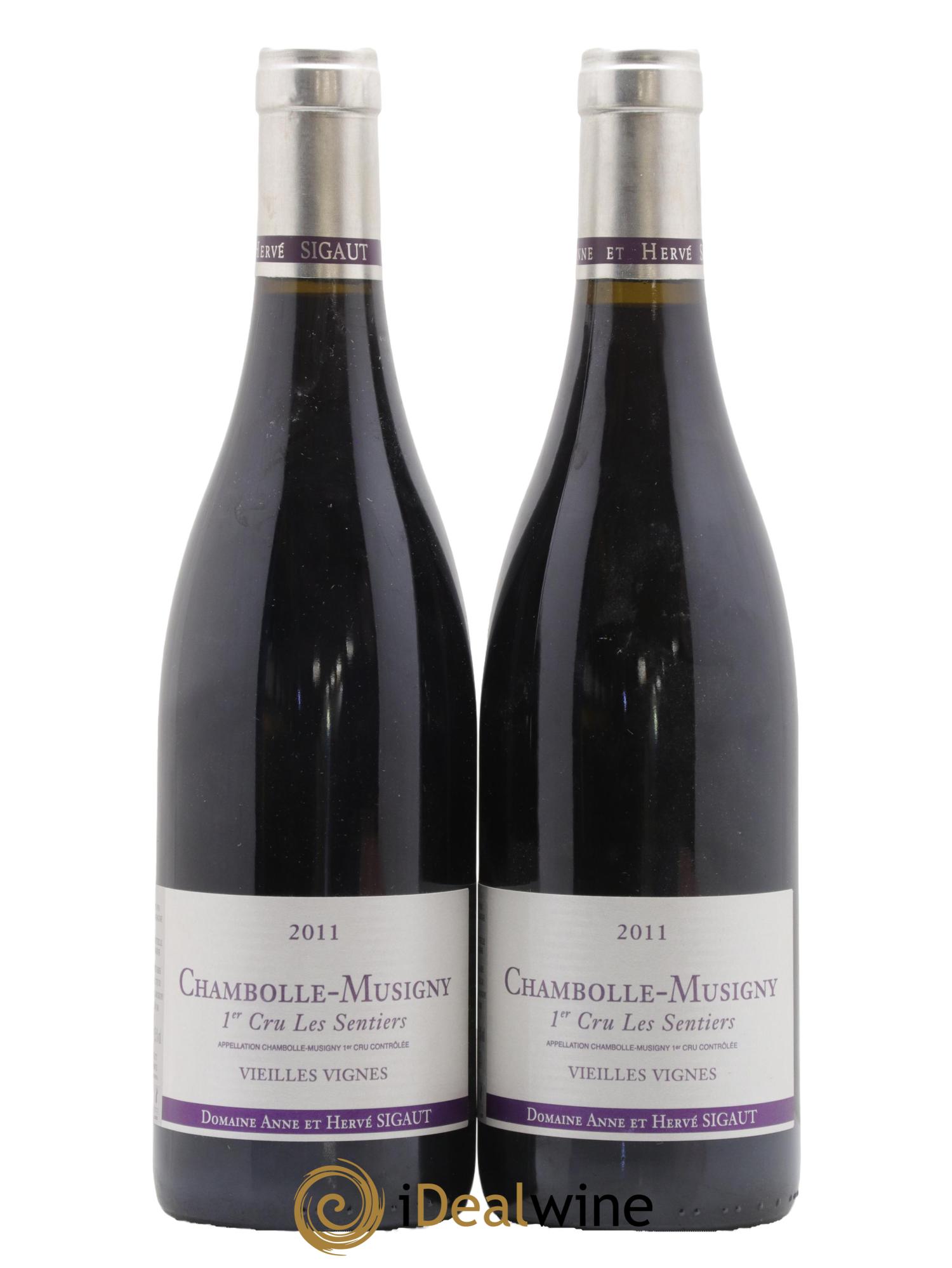 Chambolle-Musigny 1er Cru Les Sentiers Vieilles Vignes Anne et Hervé Sigaut (Domaine) 2011 - Lot de 2 bouteilles - 0