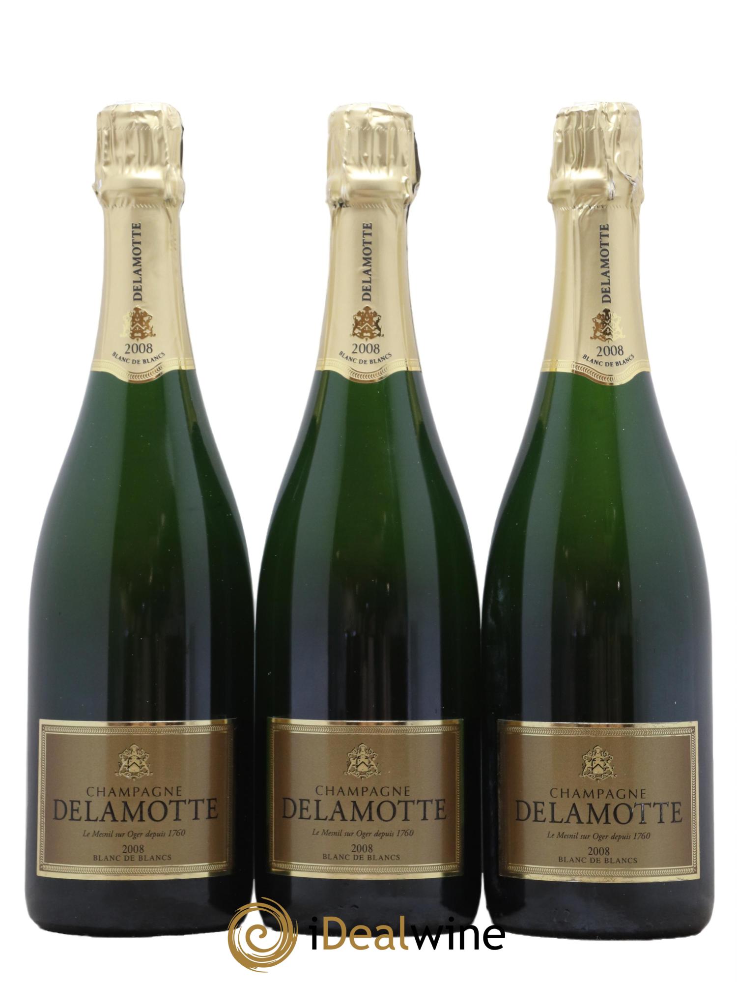 Blancs de Blancs Brut Delamotte 2008 - Lotto di 3 bottiglie - 0