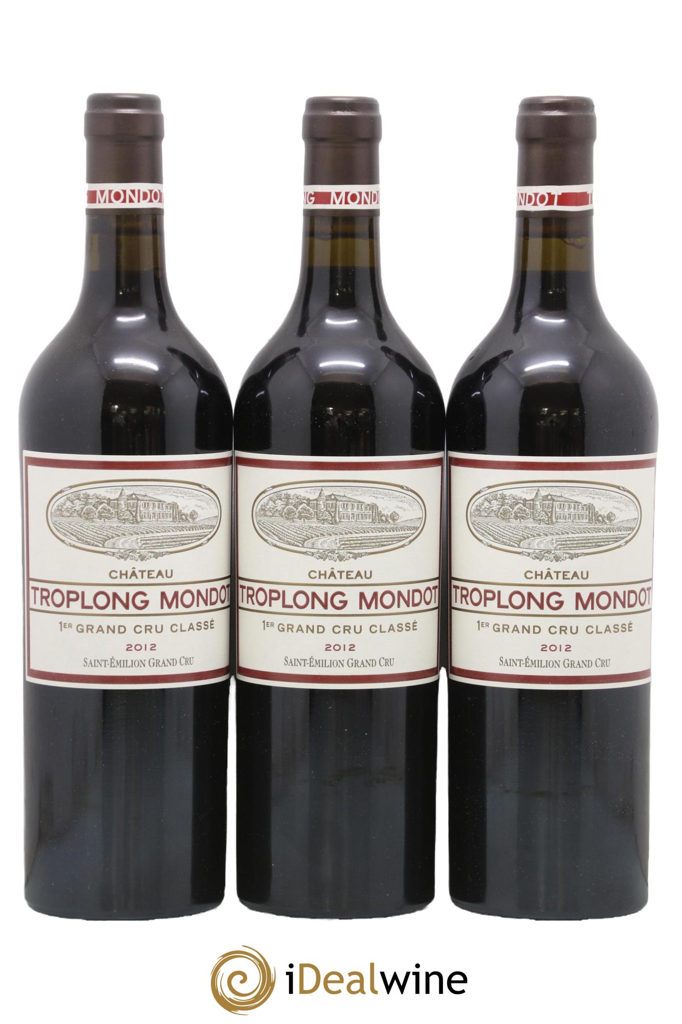 Château Troplong Mondot 1er Grand Cru Classé B 2012 - Lot de 3 bouteilles - 0
