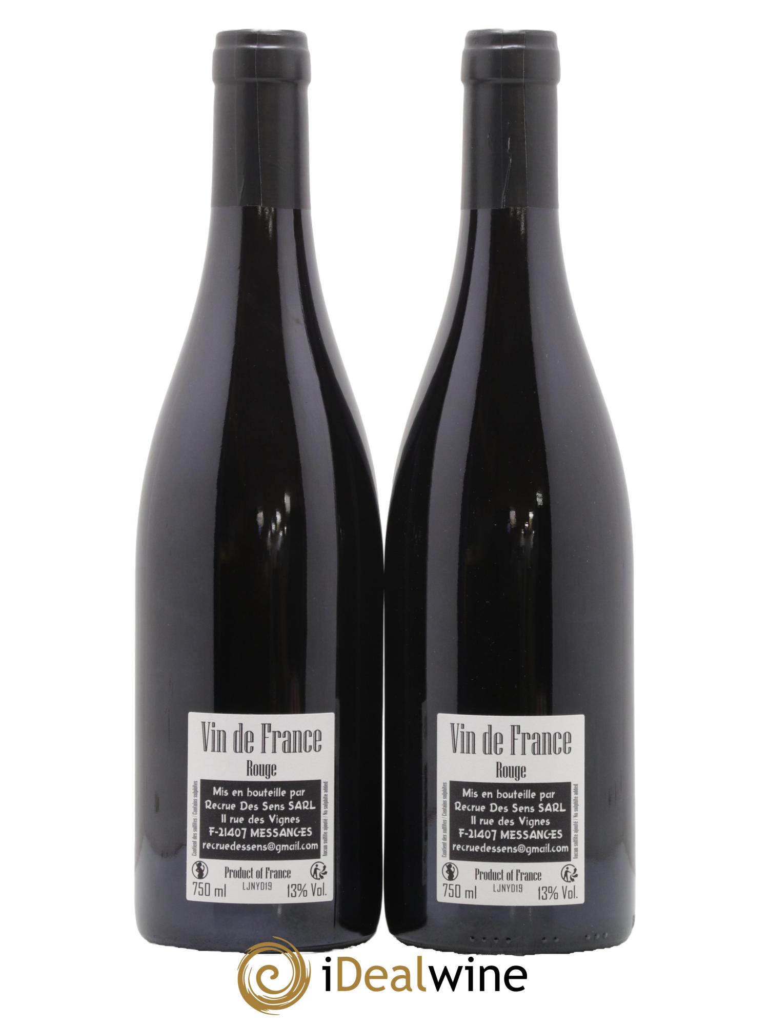 Vin de France Jeannot Yann Durieux - Recrue des Sens 2019 - Lot de 2 bouteilles - 1