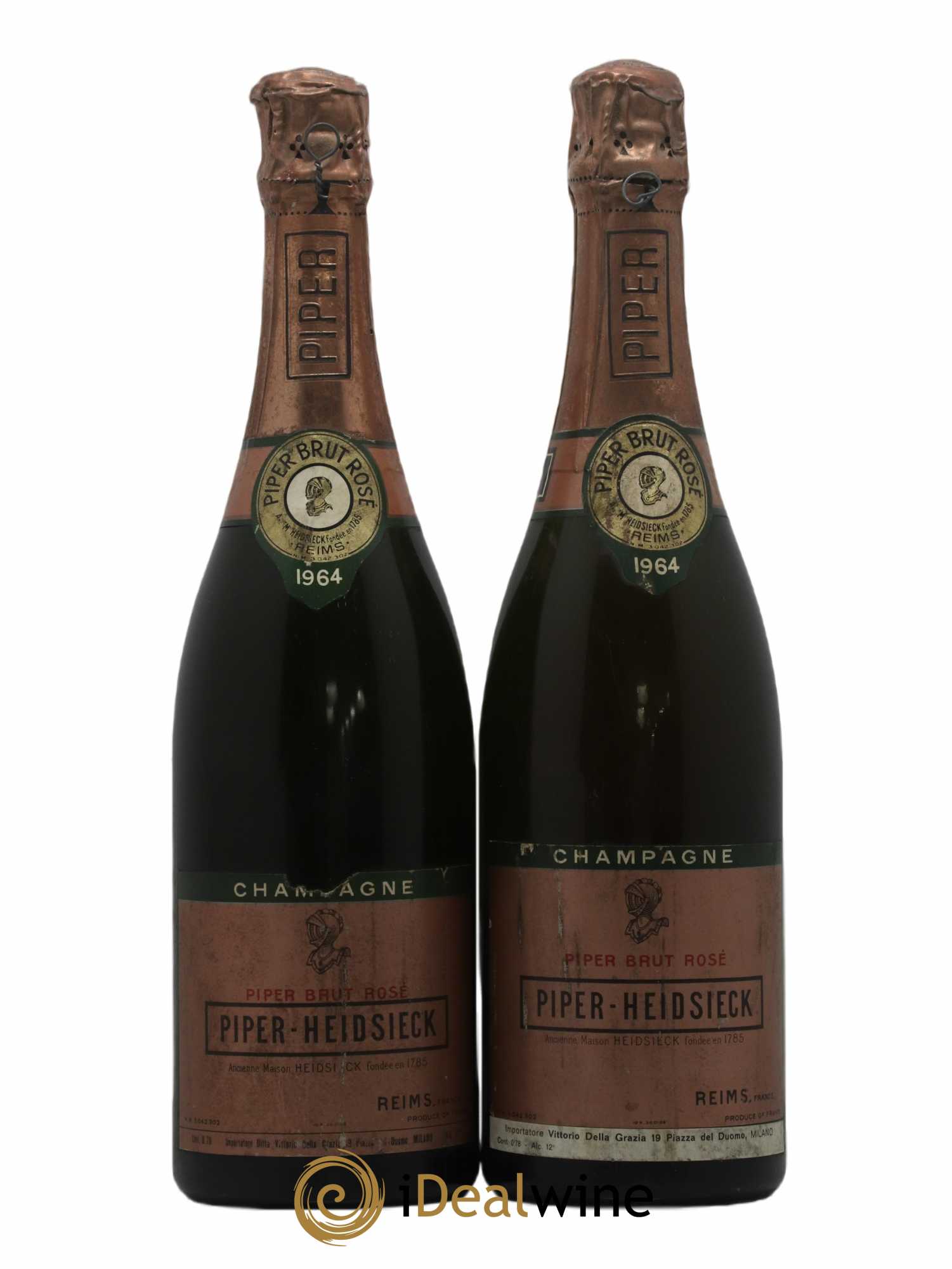 Champagne - Brut Piper Heidsieck 1964 - Lot de 2 bouteilles - 0
