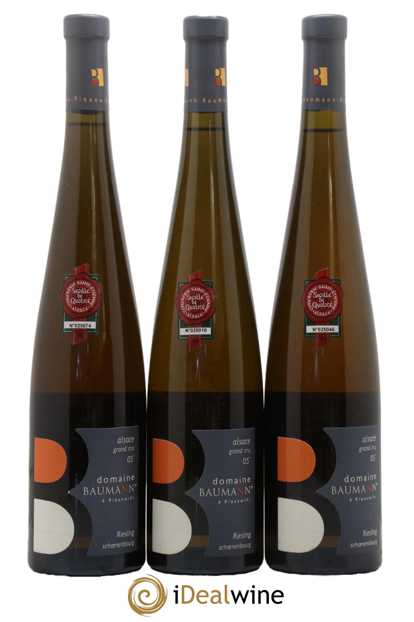 Alsace Grand Cru Schoenenbourg Riesling Domaine Baumann 2005 - Lot of 3 bottles - 0