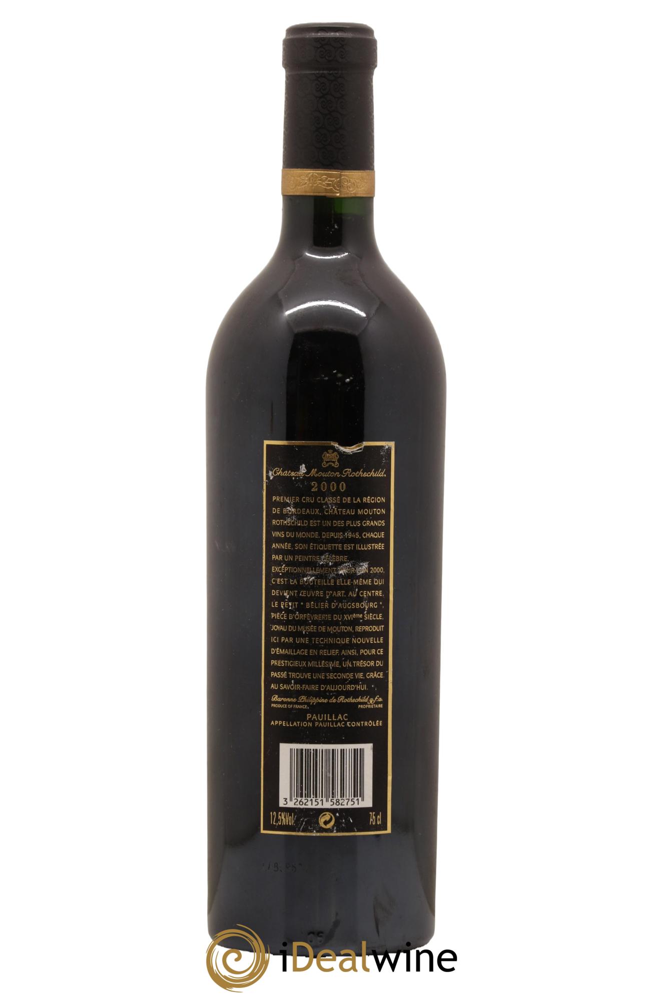Château Mouton Rothschild 1er Grand Cru Classé 2000 - Lot de 1 bouteille - 1