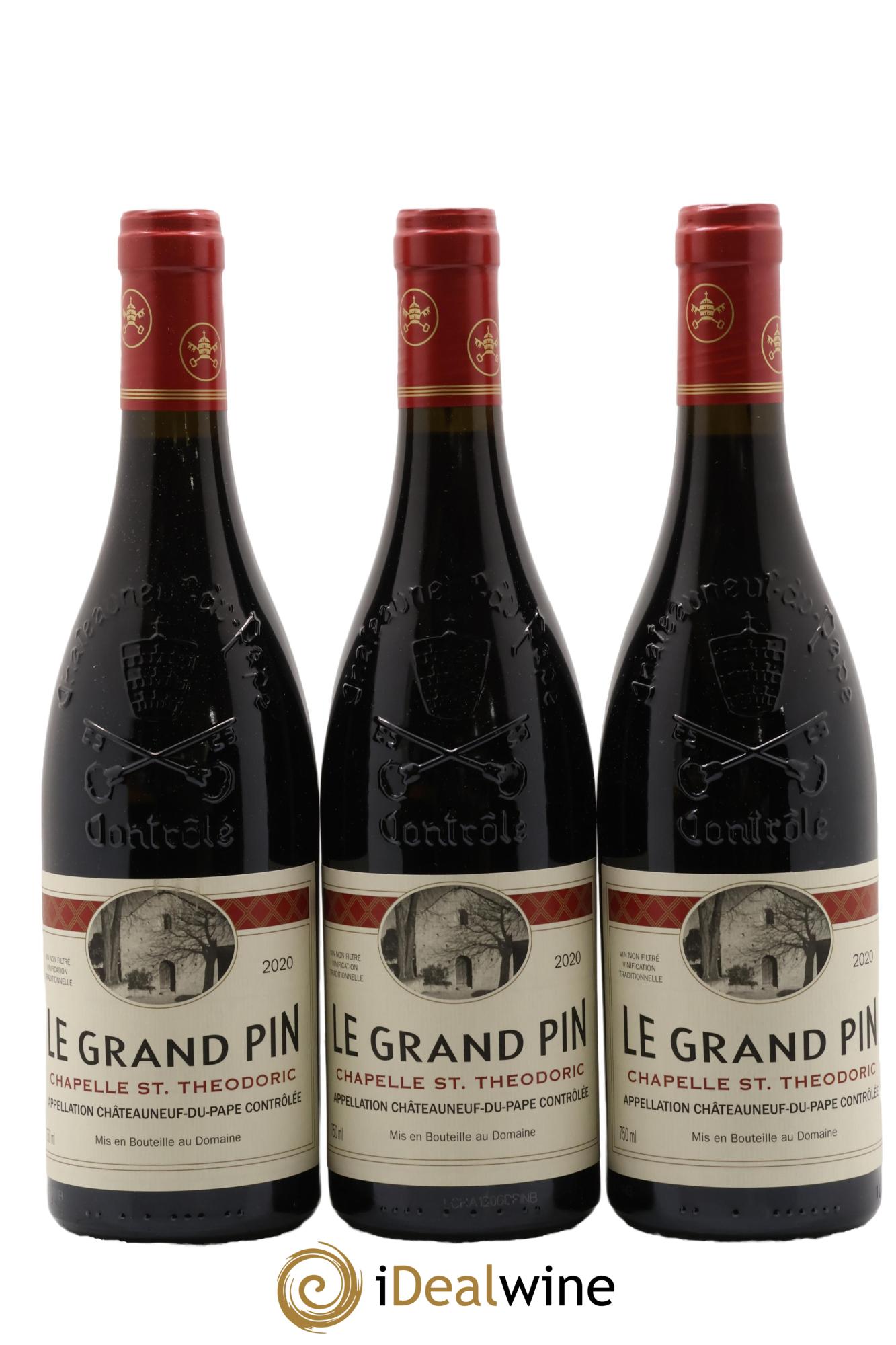 Châteauneuf-du-Pape Cuvée Le Grand Pin Chapelle Saint Theodoric 2020 - Lot de 3 bouteilles - 0