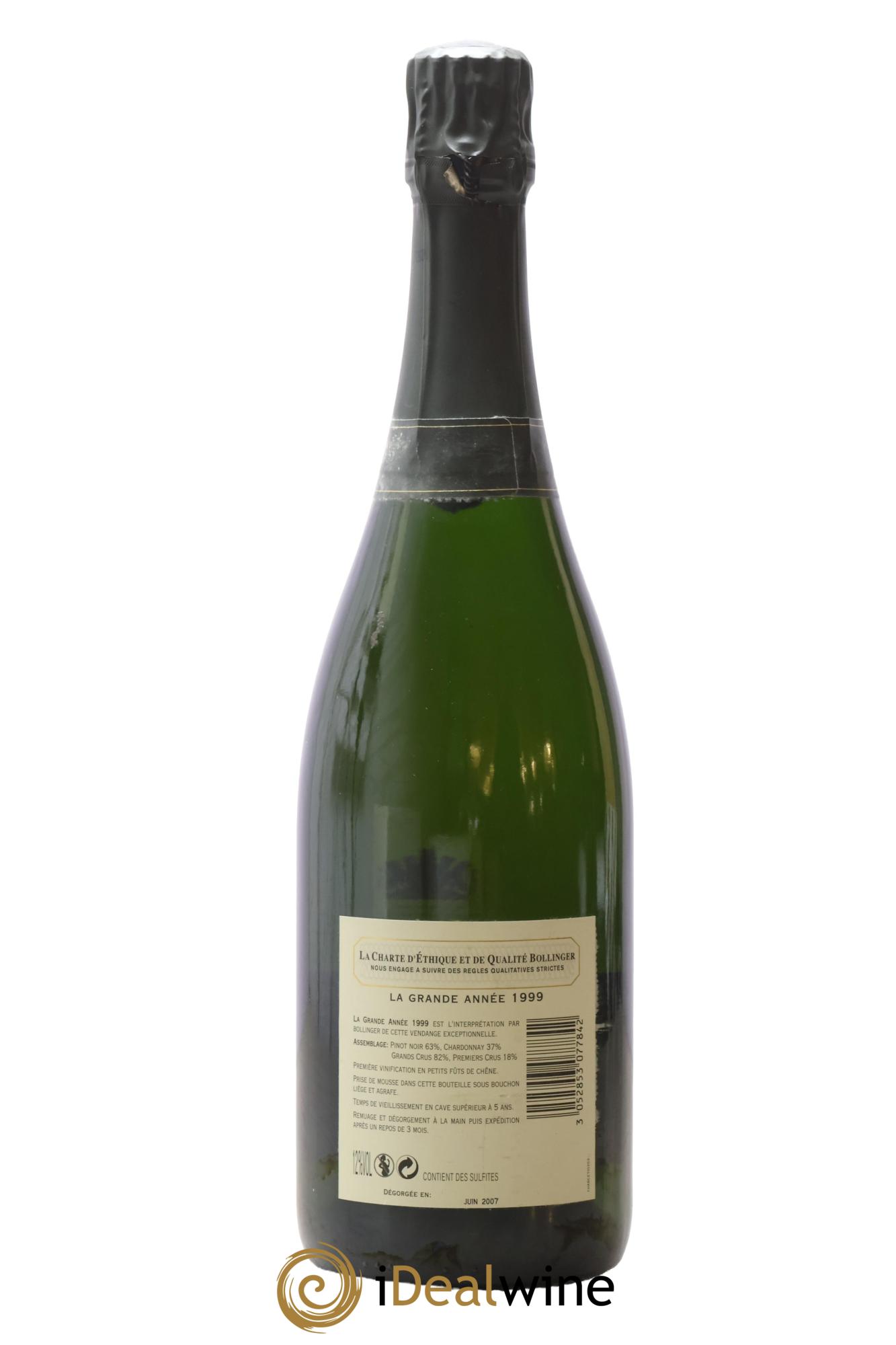 Grande Année Brut Bollinger 1999 - Lotto di 1 bottiglia - 1