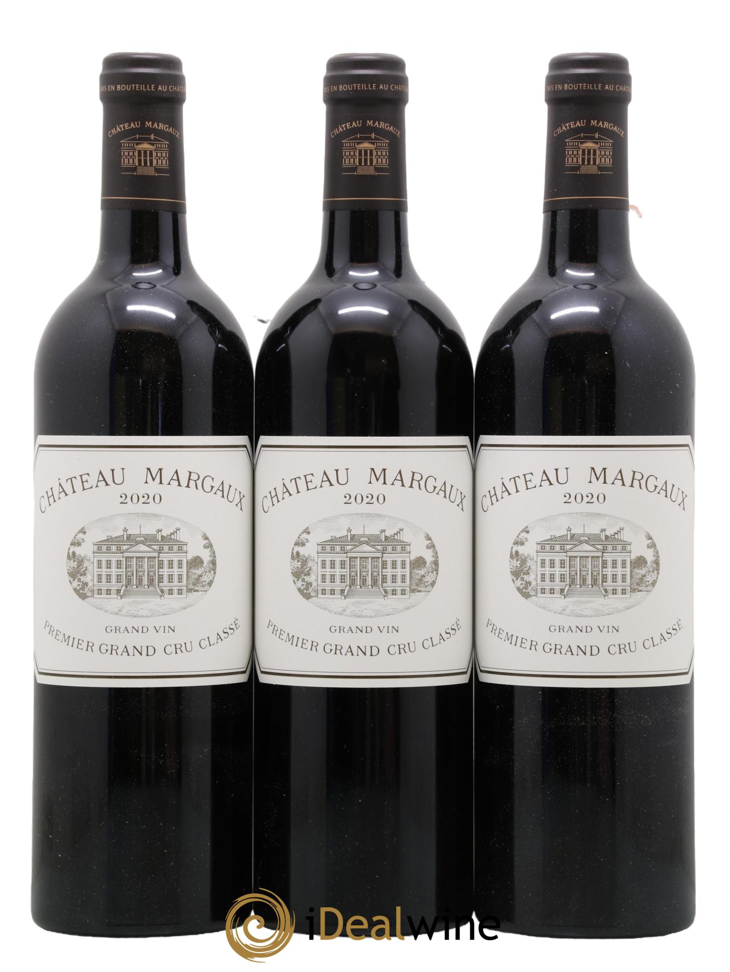 Château Margaux 1er Grand Cru Classé 2020 - Lot de 3 bouteilles - 1