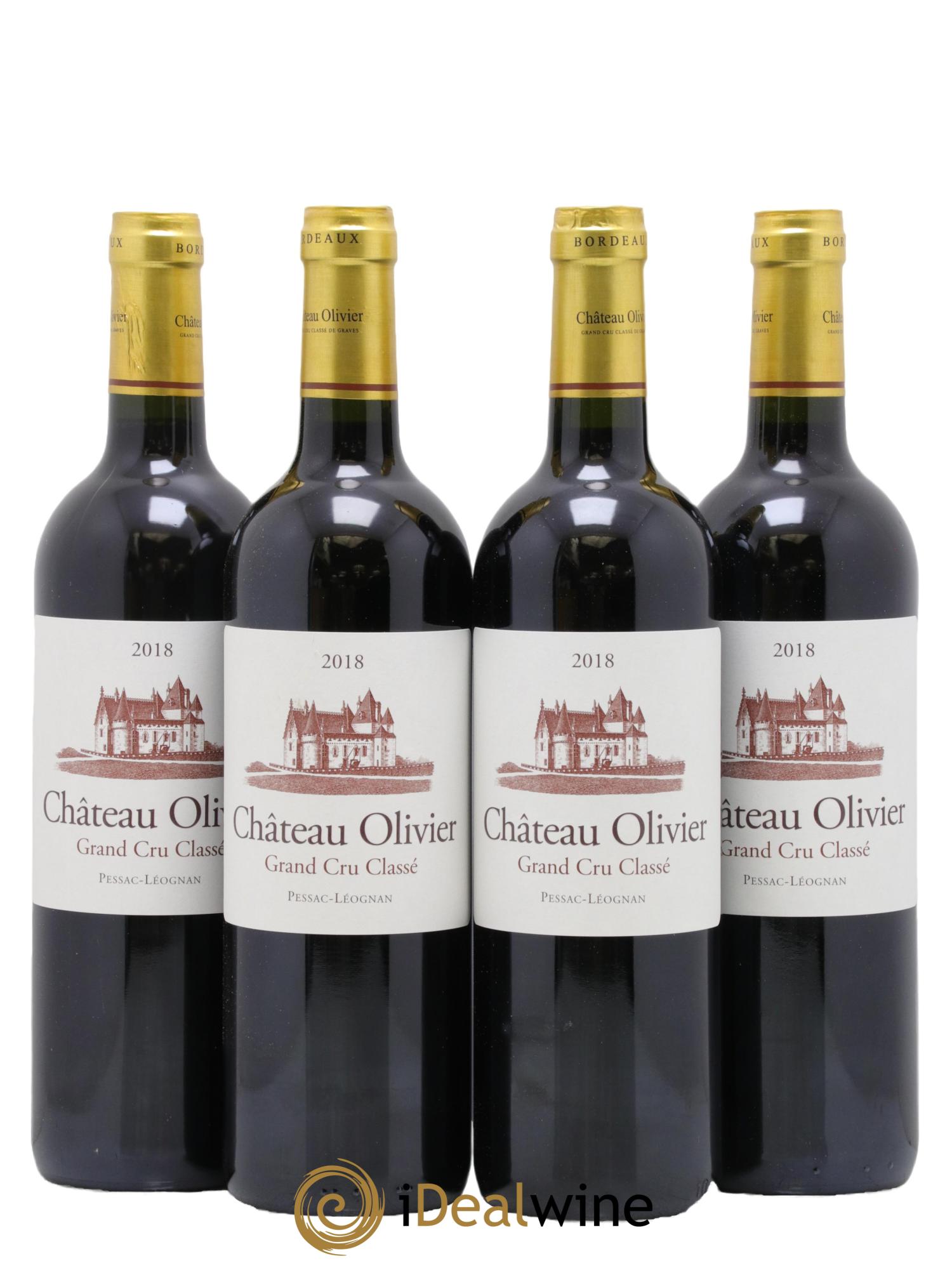 Château Olivier Cru Classé de Graves 2018 - Lot de 4 bouteilles - 0