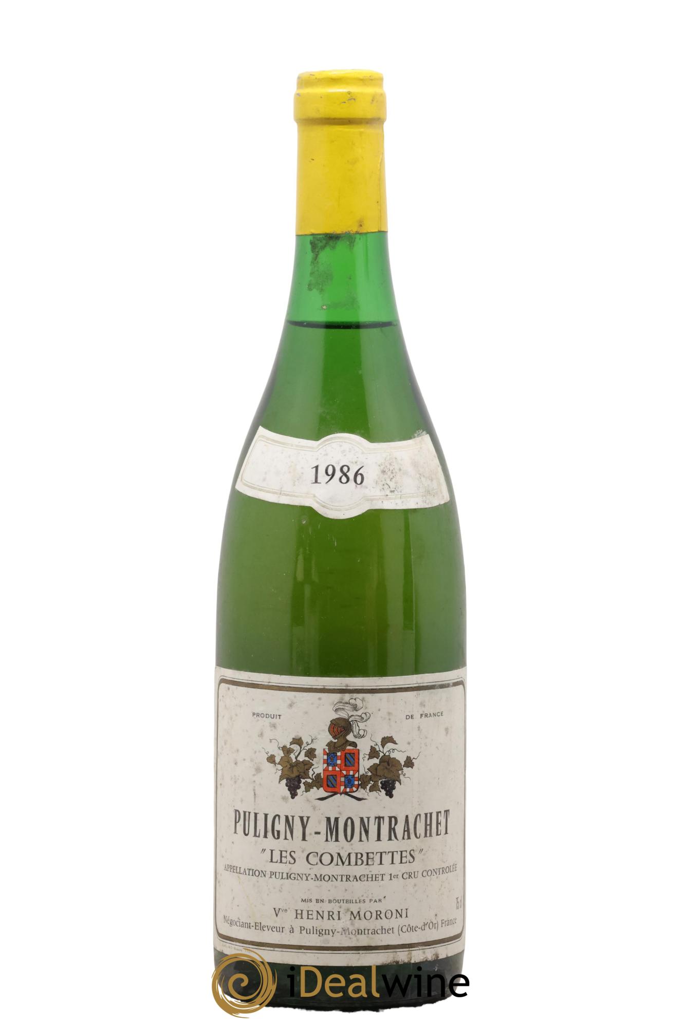 Puligny-Montrachet 1er Cru Combettes Henri Moroni 1986 - Lot de 1 bouteille - 0