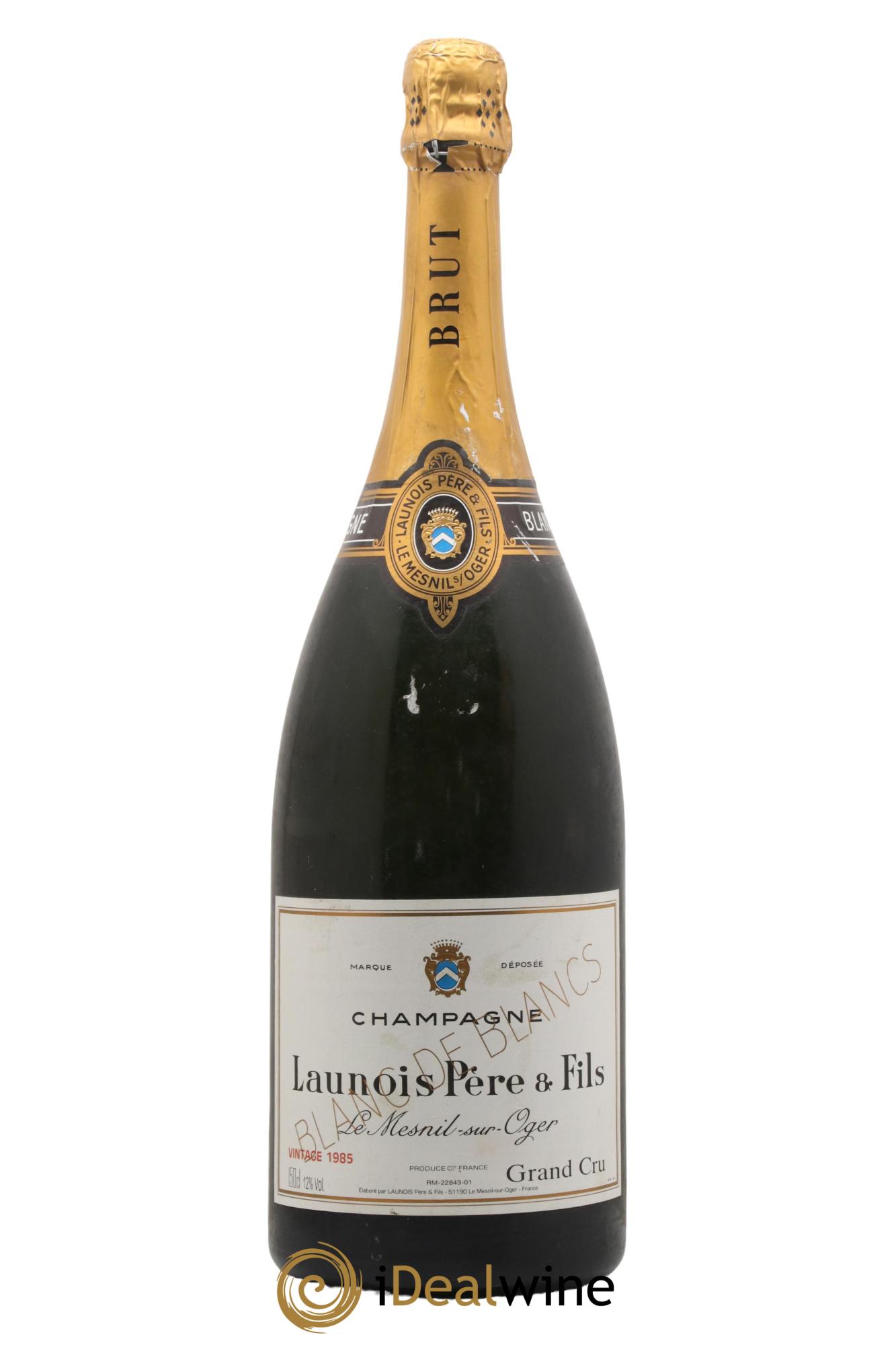 Champagne Grand Cru Blanc de Blancs Launois Père et Fils 1985 - Lot de 1 magnum - 0