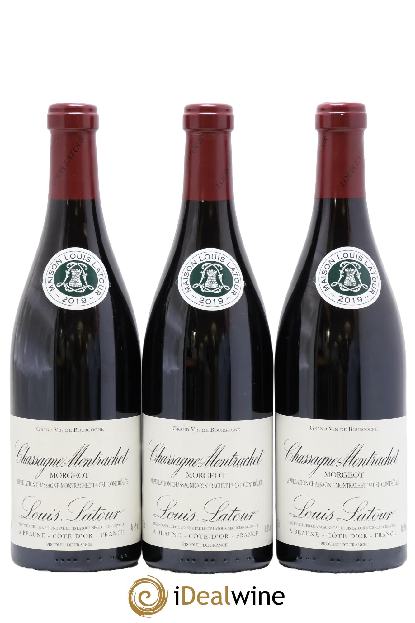 Chassagne-Montrachet 1er Cru Morgeot Louis Latour 2019 - Lot de 3 bouteilles - 0