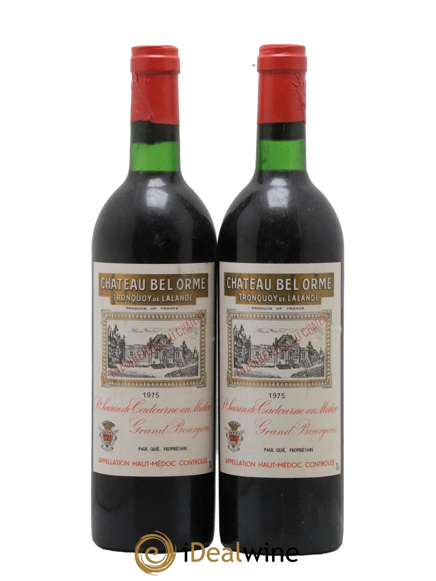 Château Bel Orme Tronquoy de Lalande Cru Bourgeois  1975 - Lot de 2 bouteilles - 0