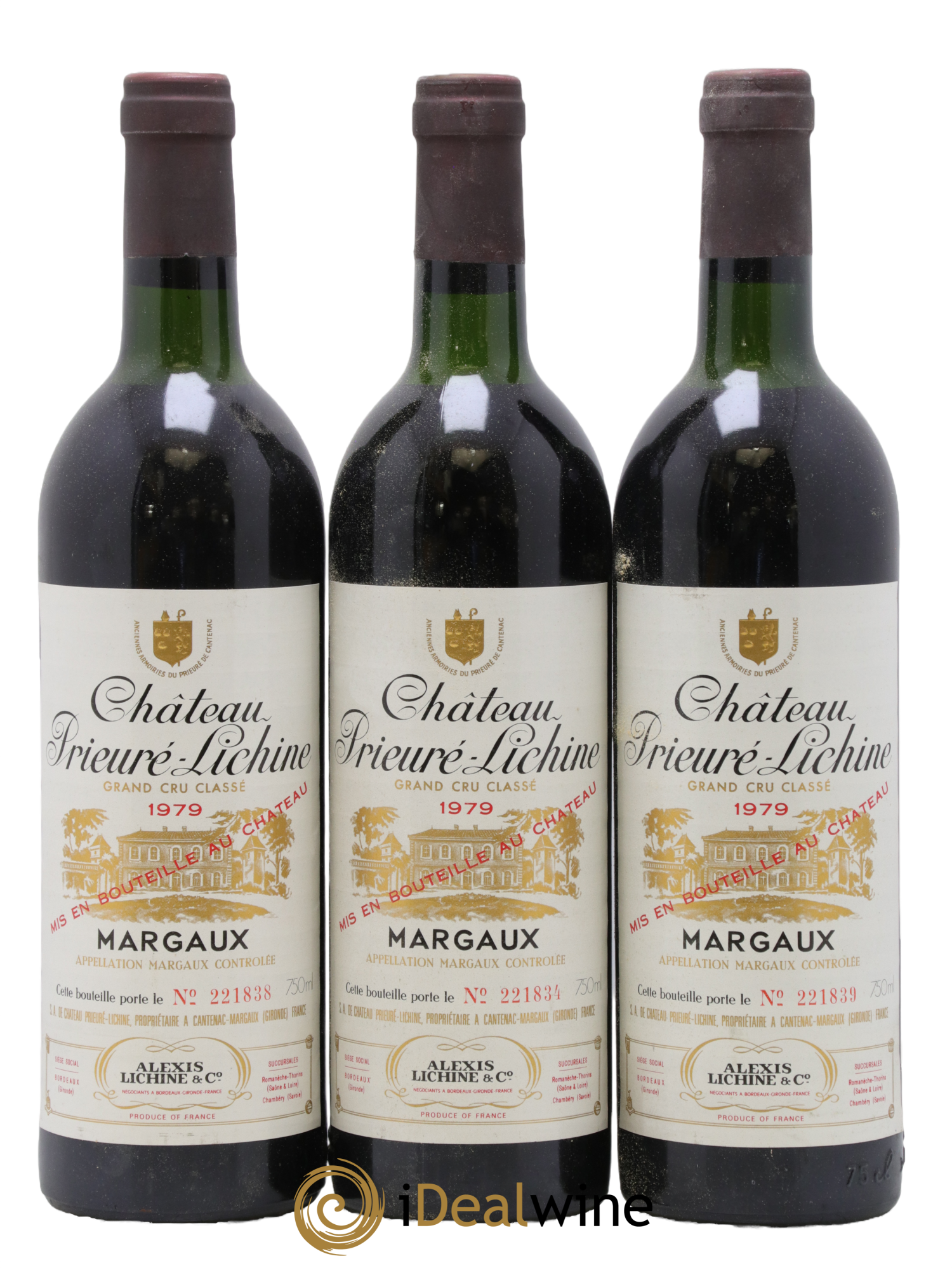 Château Prieuré Lichine 4ème Grand Cru Classé 1979 - Posten von 3 Flaschen - 0