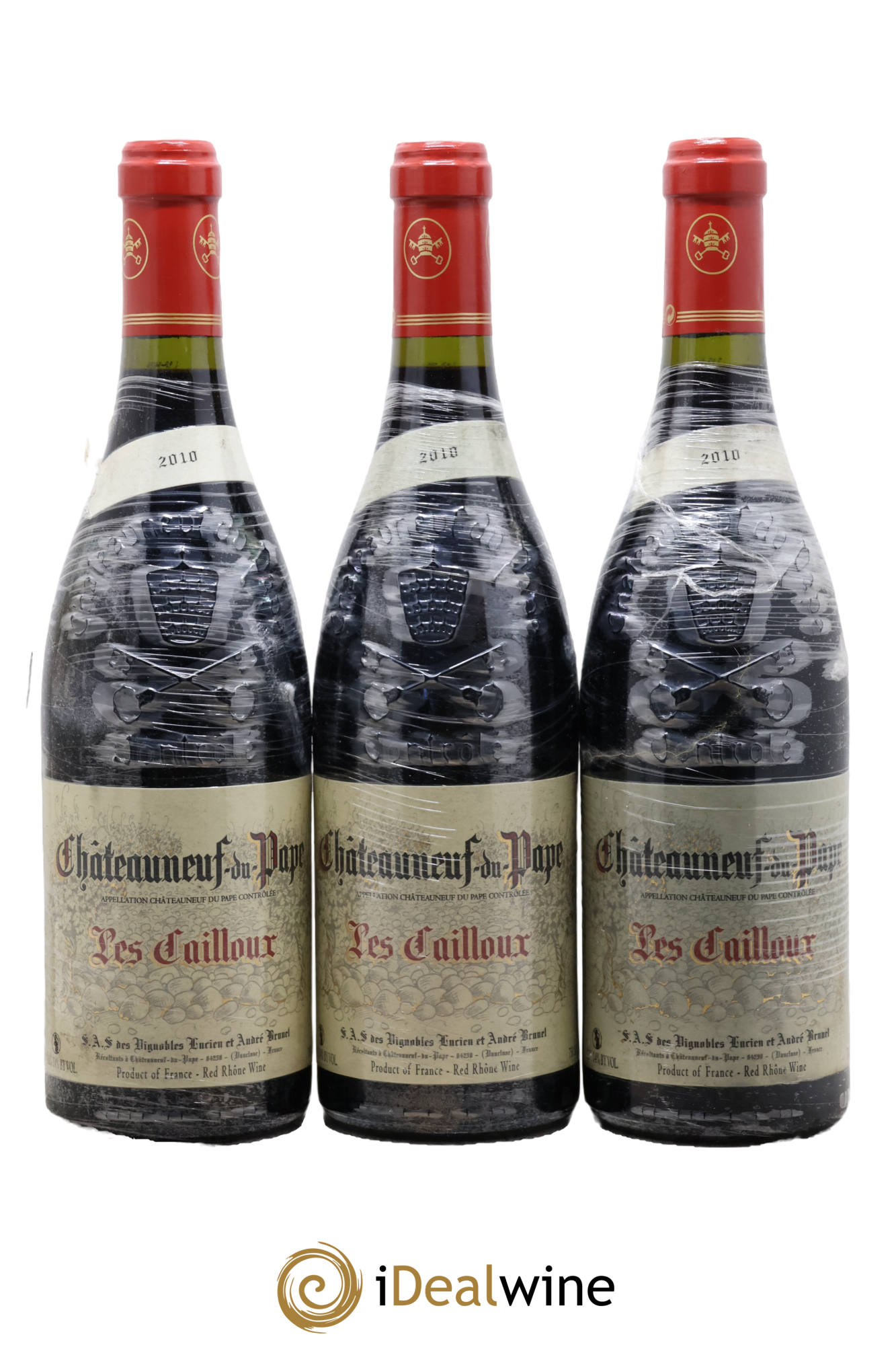 Châteauneuf-du-Pape Les Cailloux André Brunel 2010 - Lot of 3 bottles - 0