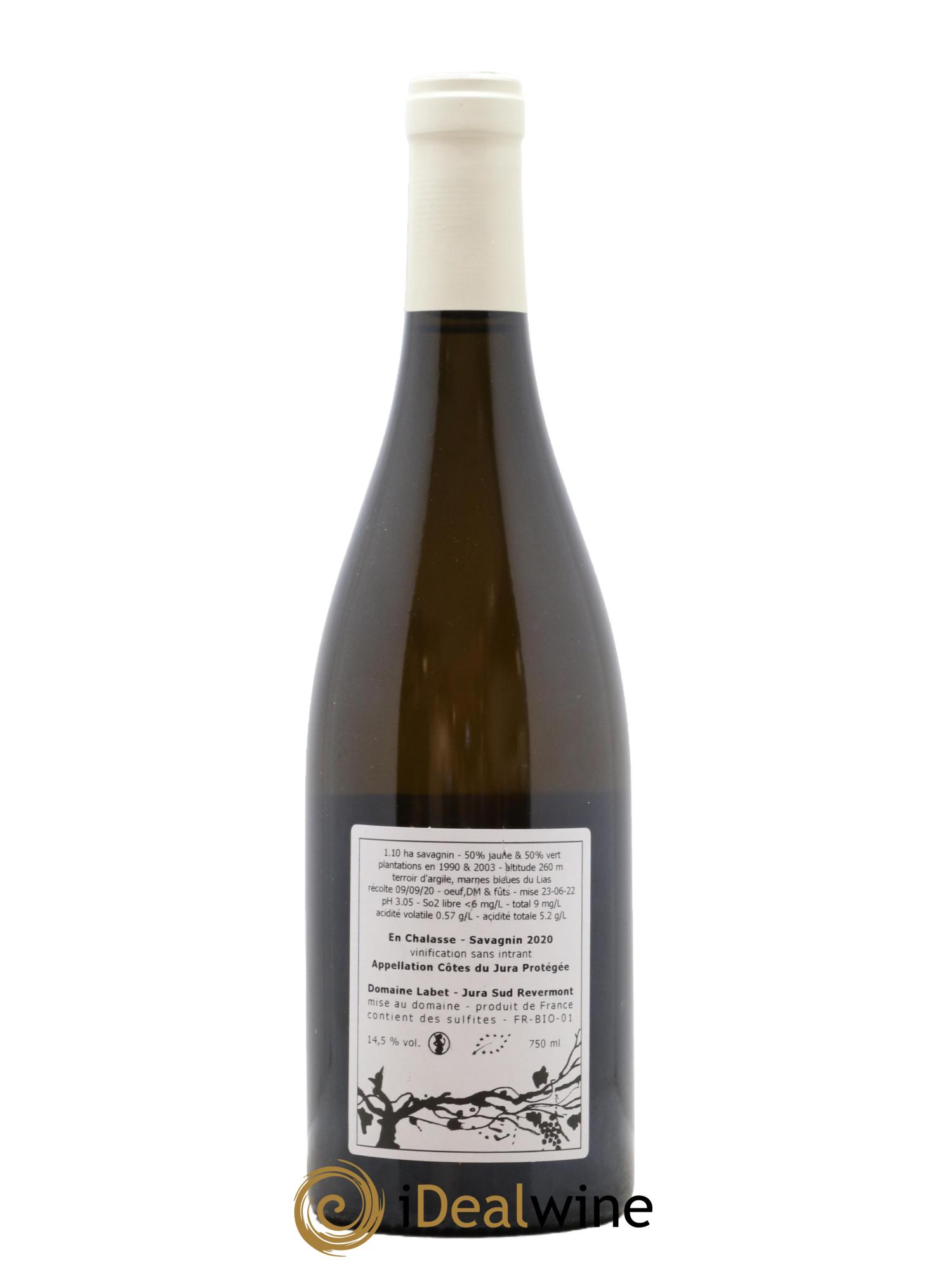 Côtes du Jura Fleur de Savagnin En Chalasse Romain - Julien - Charline Labet 2020 - Lot de 1 bouteille - 1