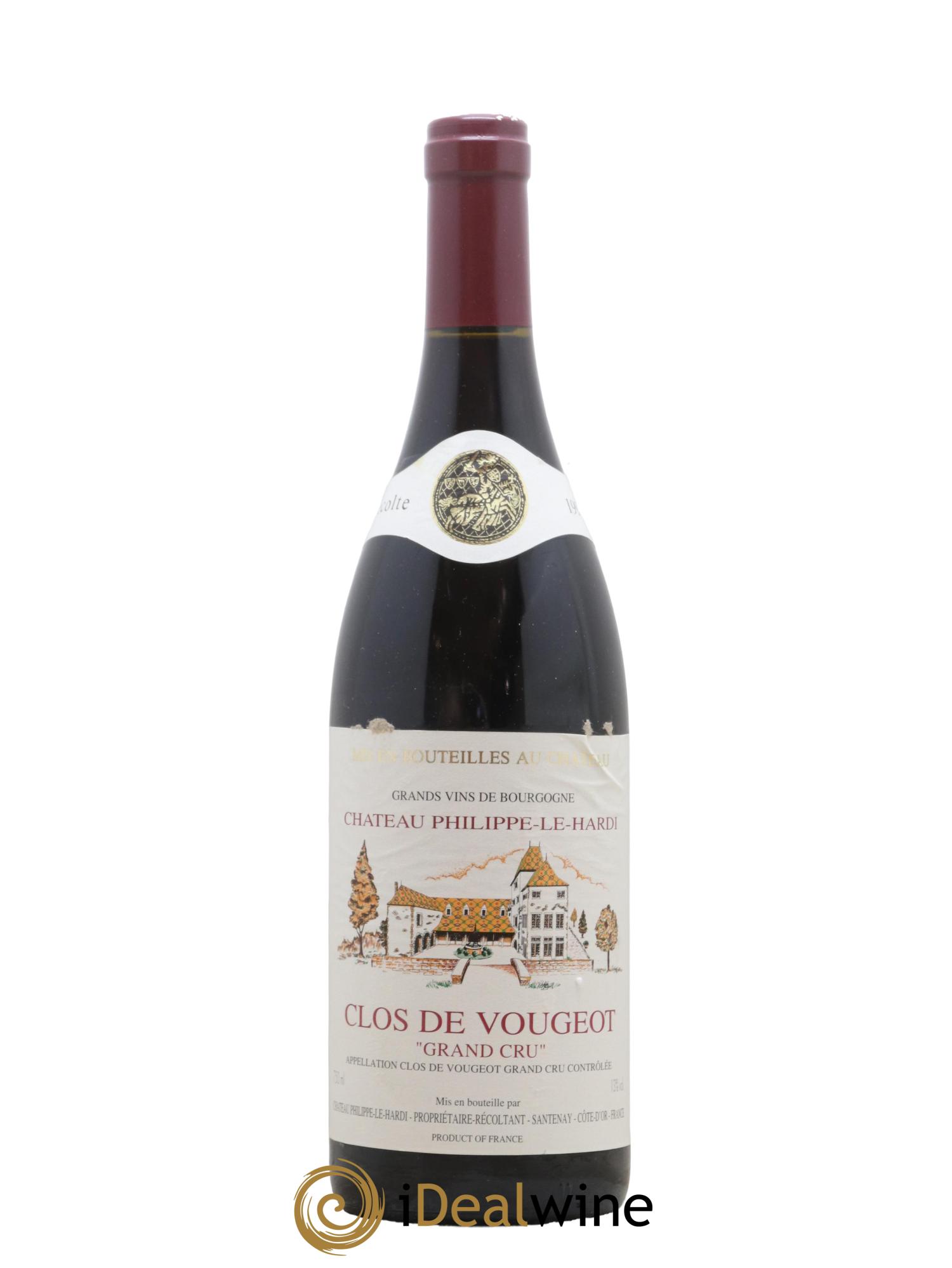 Clos de Vougeot Grand Cru Château Philippe Le Hardi 1996 - Lot de 1 bouteille - 0