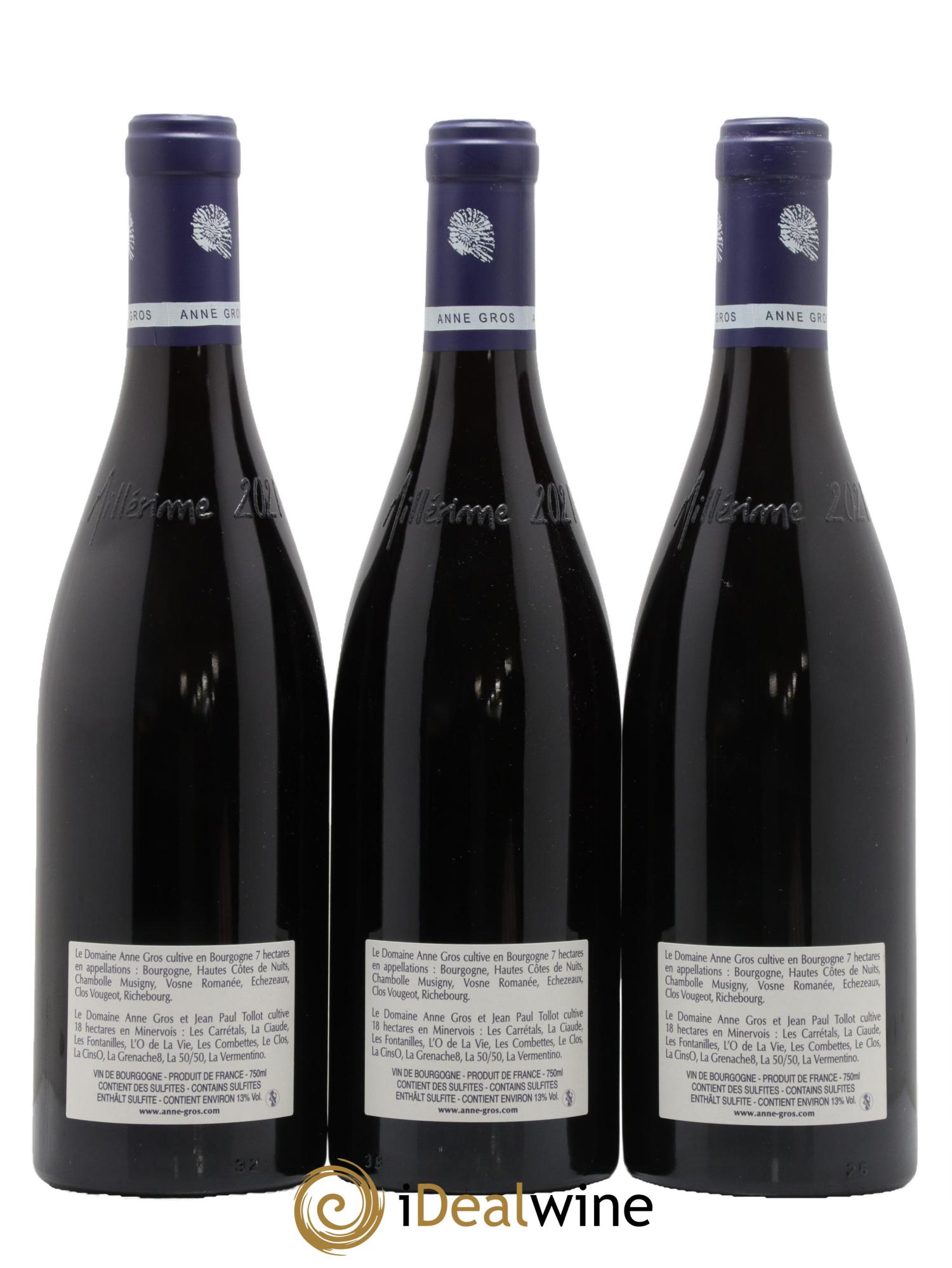 Echezeaux Grand Cru Les Loachausses Anne Gros 2021 - Lot de 3 bouteilles - 1