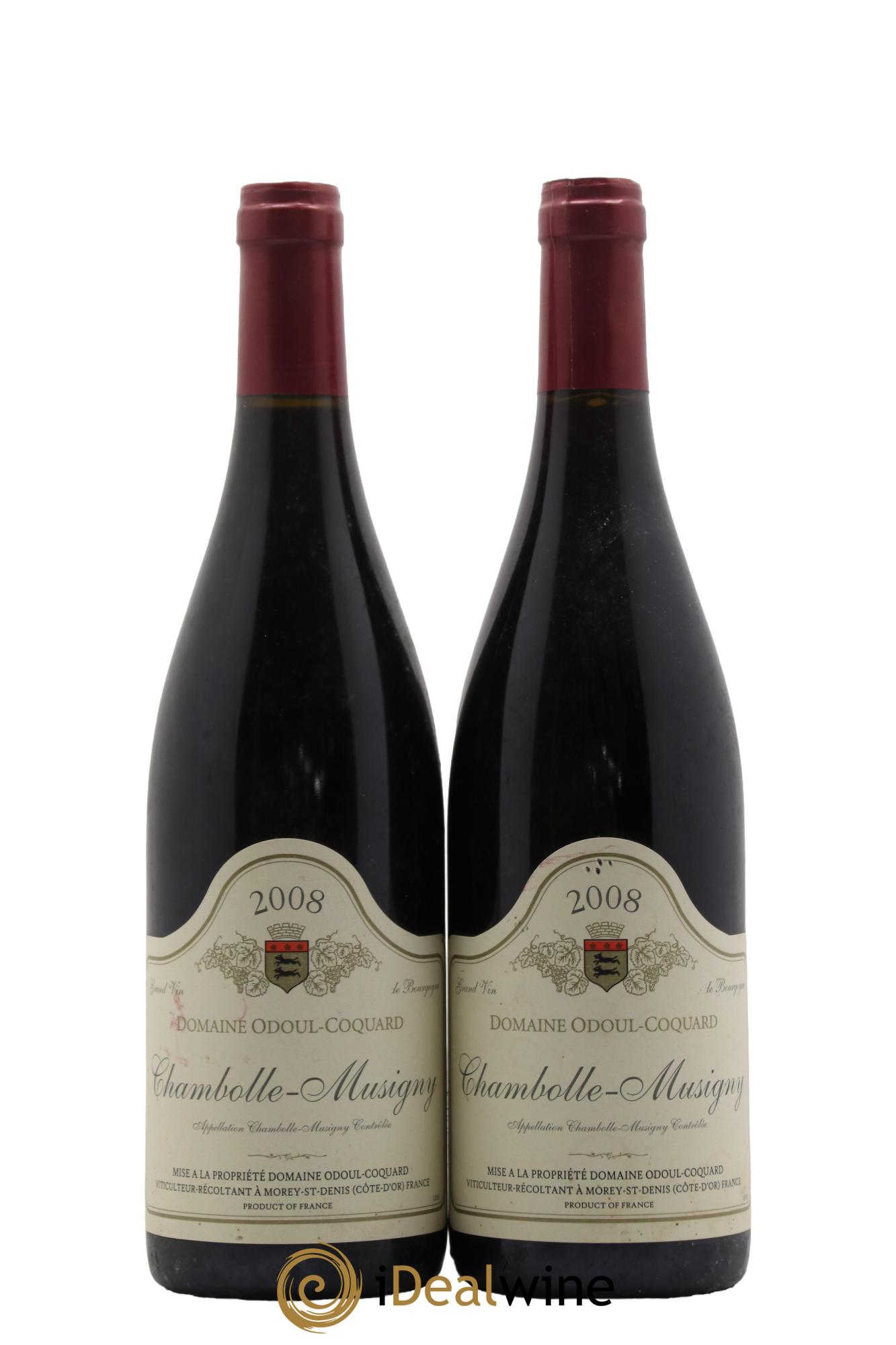 Chambolle-Musigny Odoul Coquart 2008 - Lot de 2 bouteilles - 0