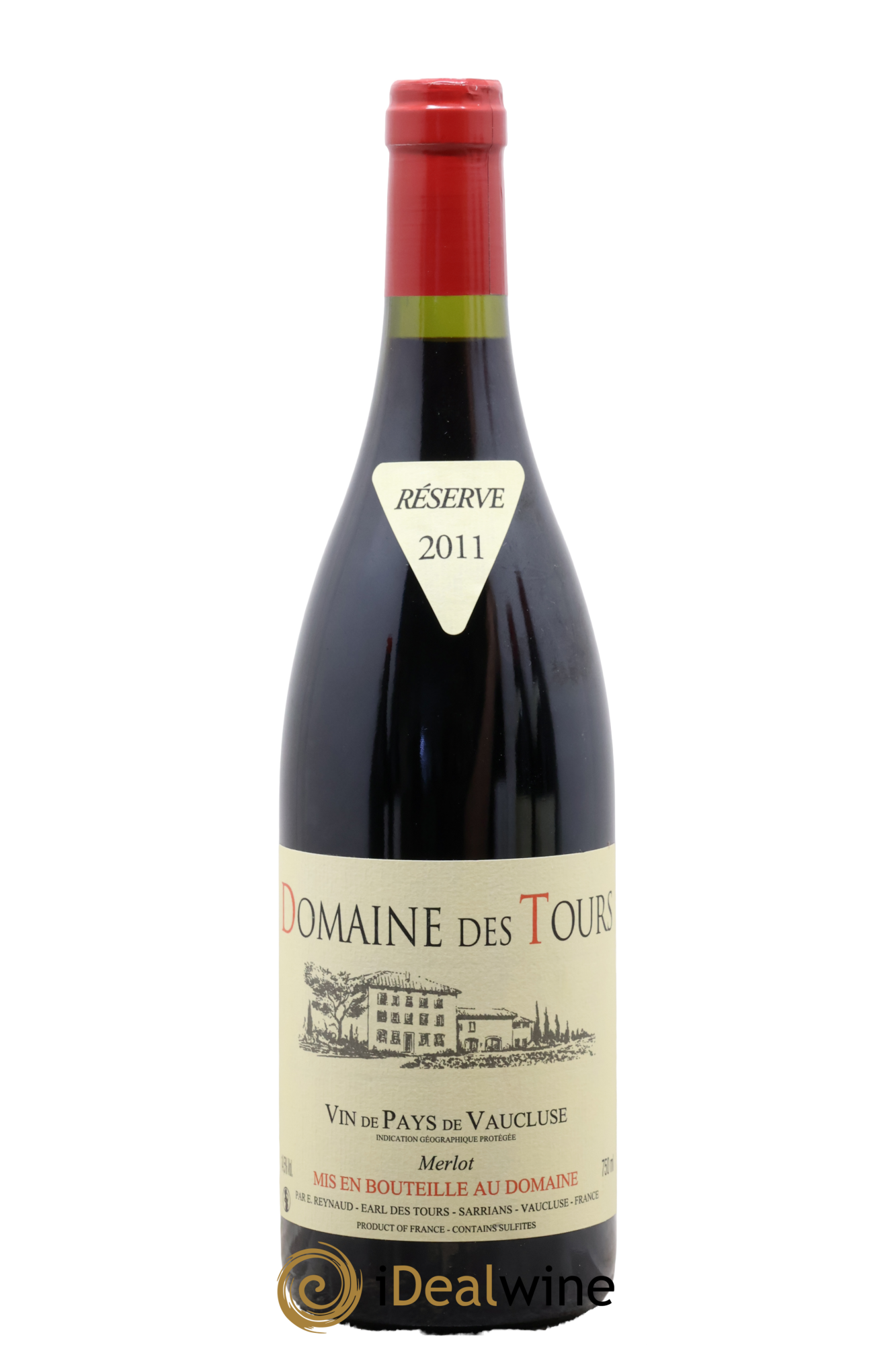 Vaucluse Domaine des Tours Merlot Emmanuel Reynaud 2011 - Lot de 1 bouteille - 0