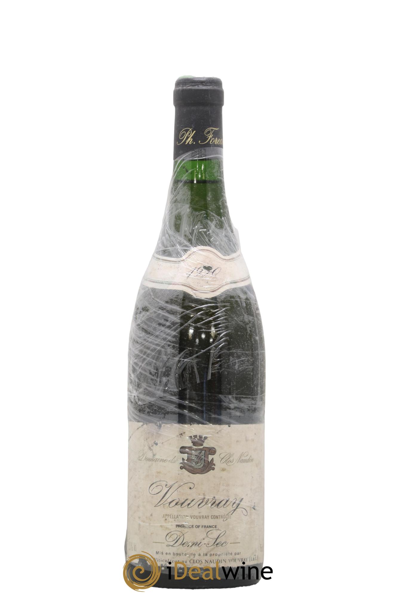 Vouvray Demi-Sec Clos Naudin - Philippe Foreau 1990 - Lot de 1 bouteille - 0
