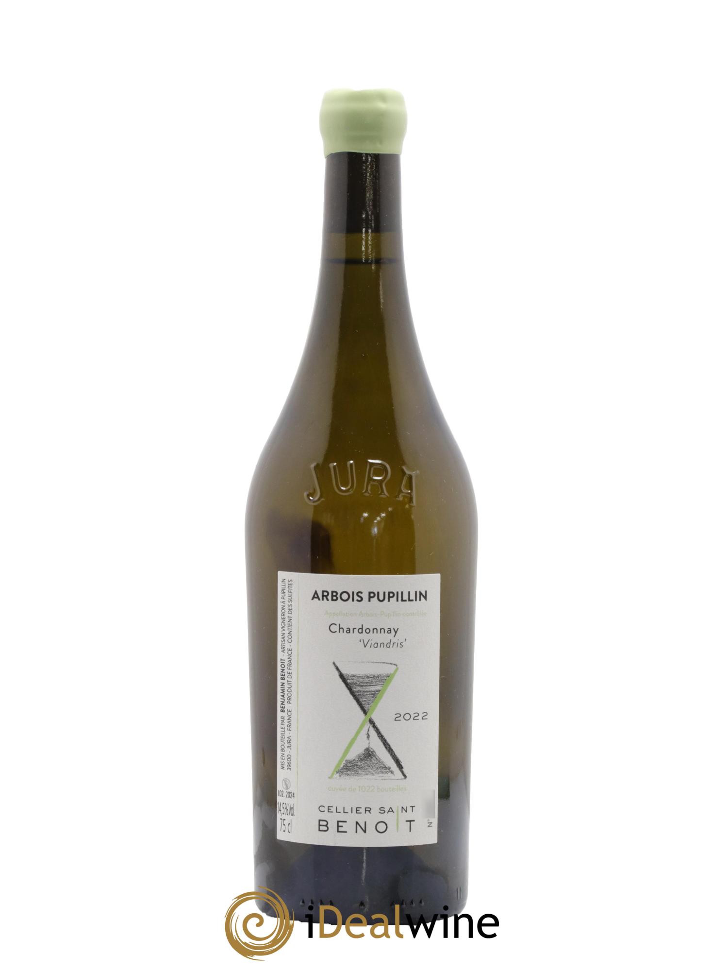 Arbois-Pupillin Les Viandris Chardonnay Philippe Bornard & Albert Ponnelle Pupillin Chardonnay Viandris Cellier Saint Benoit 2022 - Lot de 1 bouteille - 0