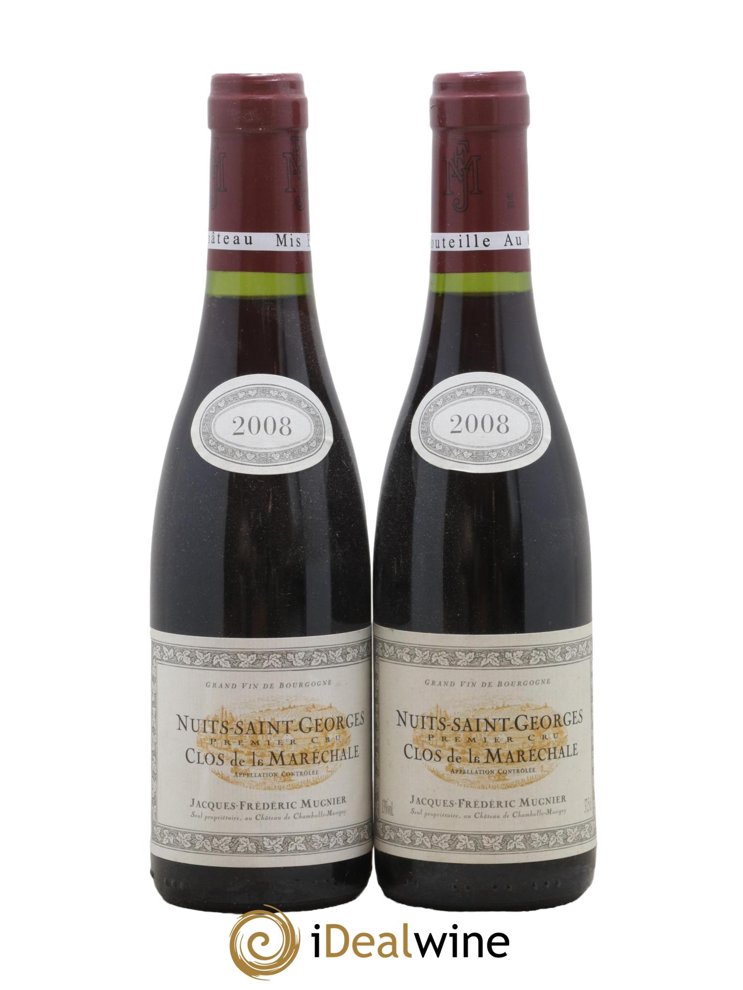 Nuits-Saint-Georges 1er Cru Clos de La Maréchale Jacques-Frédéric Mugnier 2008 - Lot de 2 demi bouteilles - 0