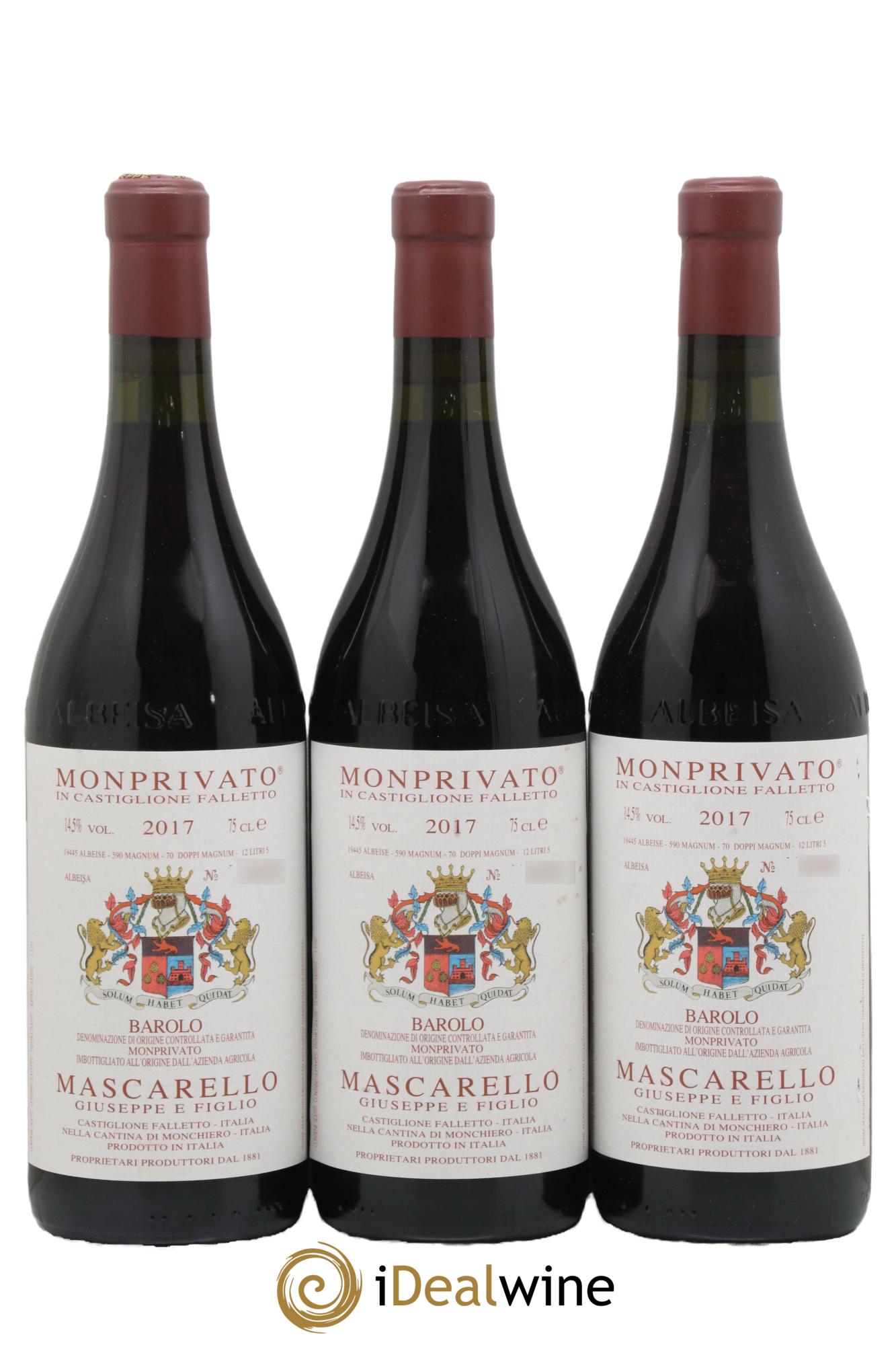 Barolo DOCG Monprivato Giuseppe Mascarello 2017 - Posten von 3 Flaschen - 0