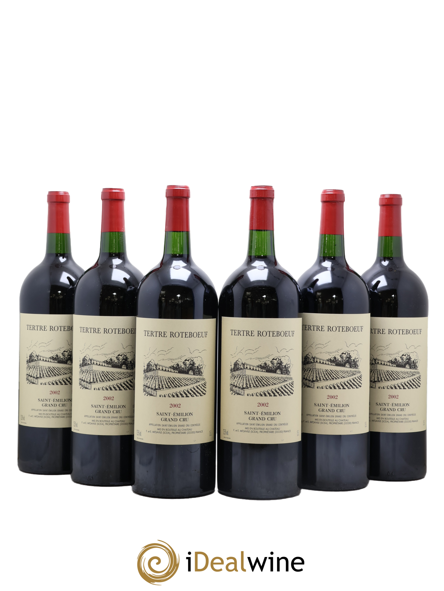 Château Tertre Roteboeuf 2002 - Lot de 6 magnums - 0