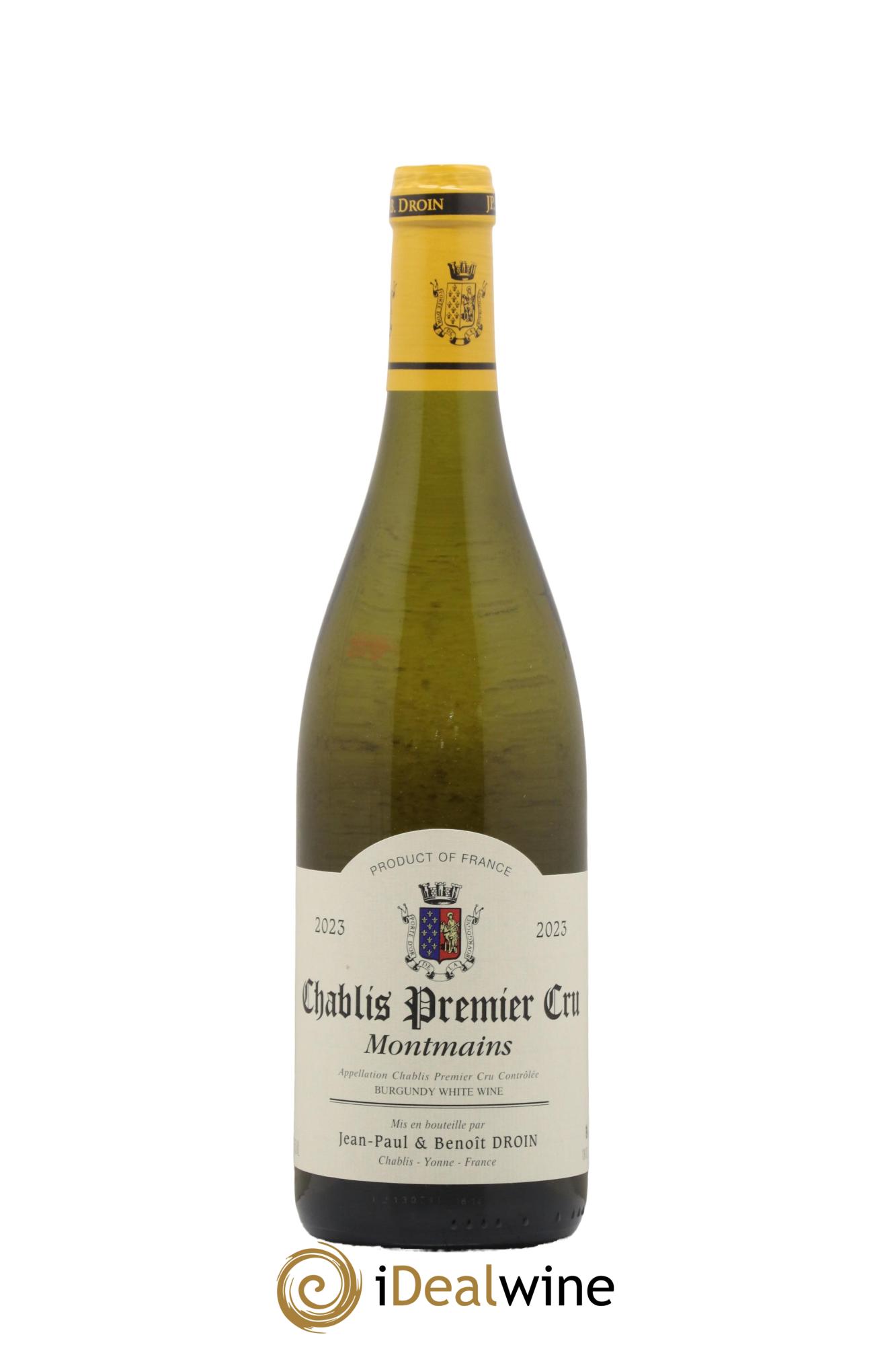 Chablis 1er Cru Montmains Jean-Paul & Benoît Droin (Domaine) 2023 - Lot of 1 bottle - 0