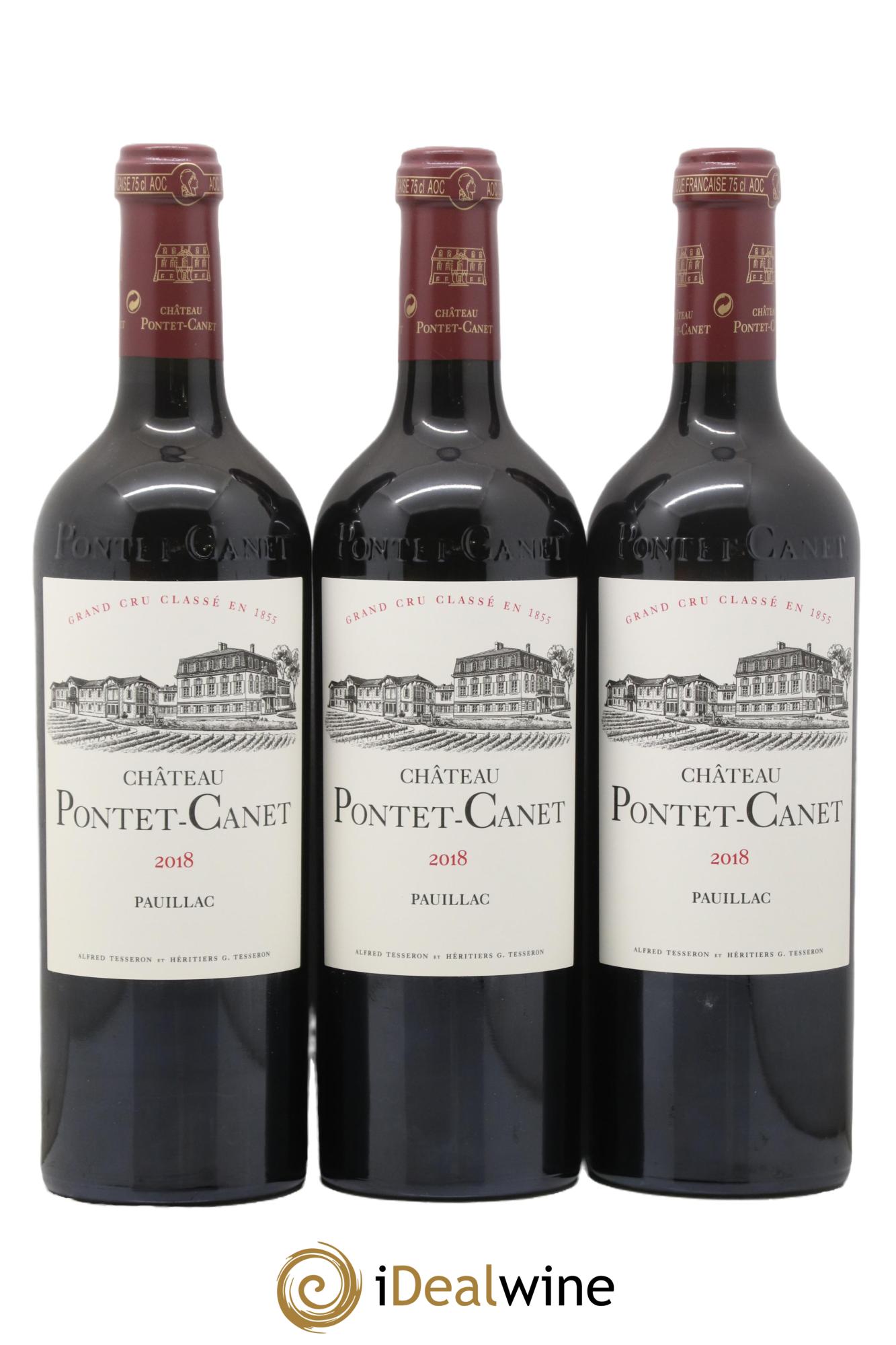 Château Pontet Canet 5ème Grand Cru Classé 2018 - Lot de 6 bouteilles - 1