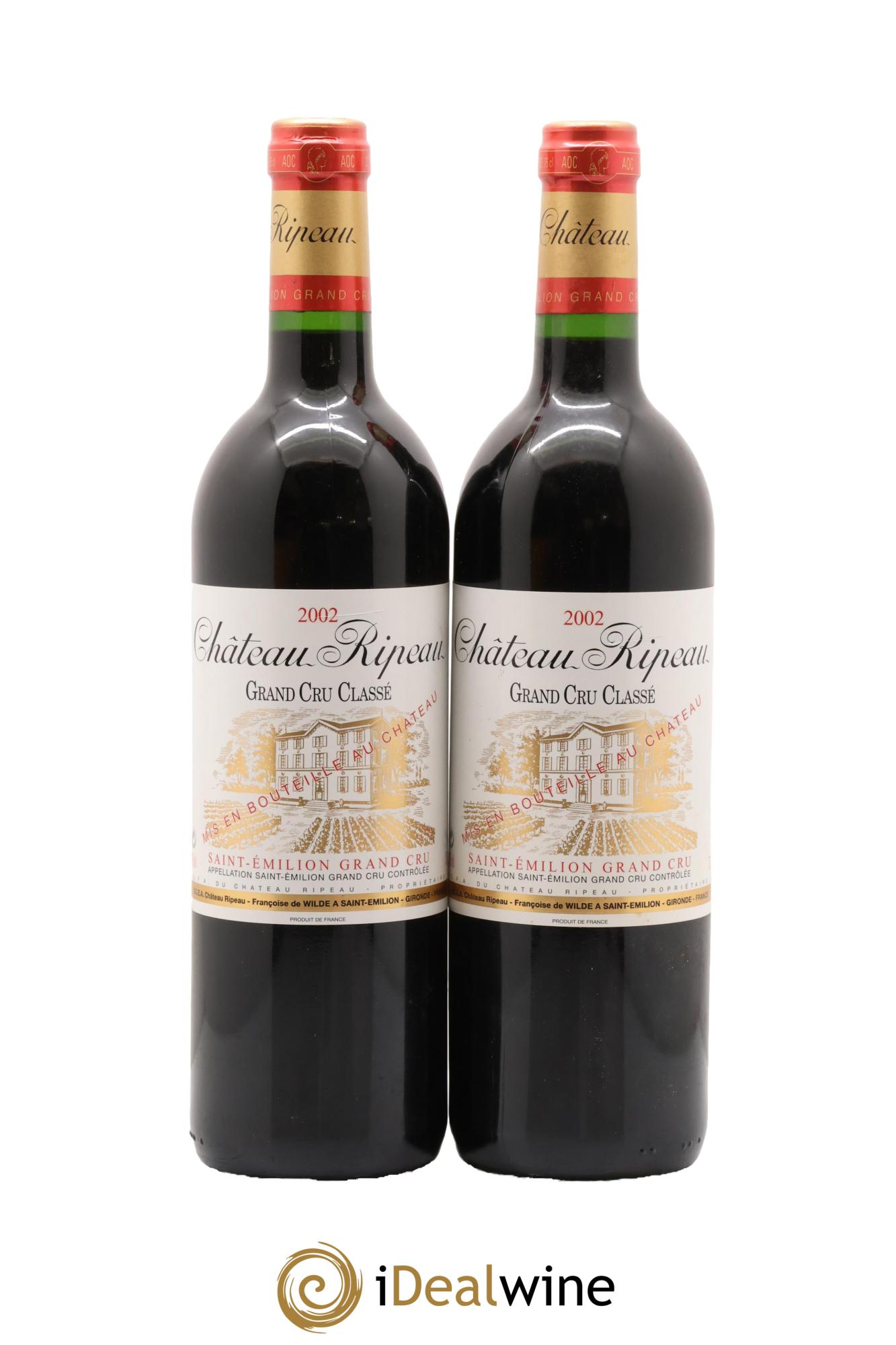 Château Ripeau Grand Cru Classé 2002 - Lotto di 2 bottiglie - 0