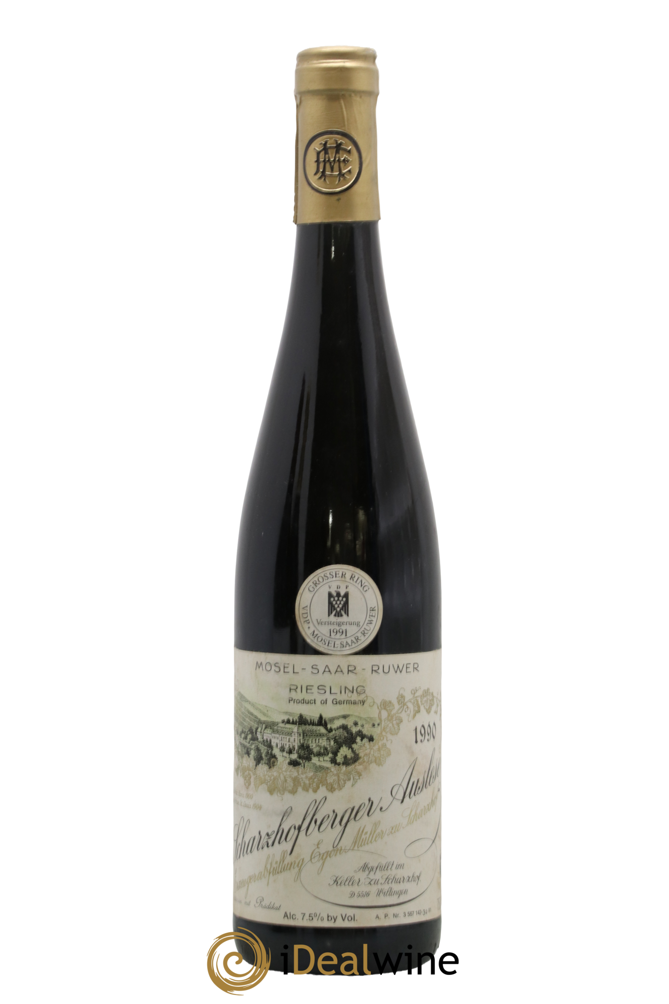 Riesling Scharzhofberger Auslese Egon Muller 1990 - Lot of 1 bottle - 0