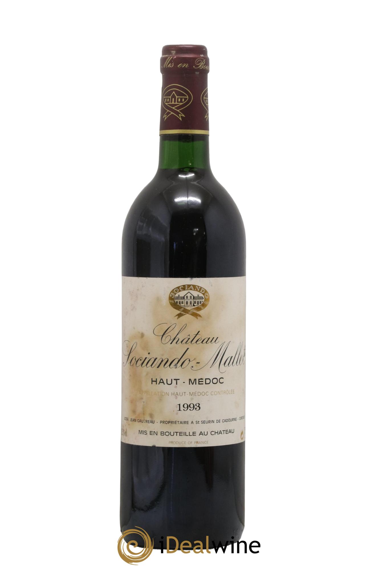 Château Sociando Mallet 1993 - Lot of 1 bottle - 0