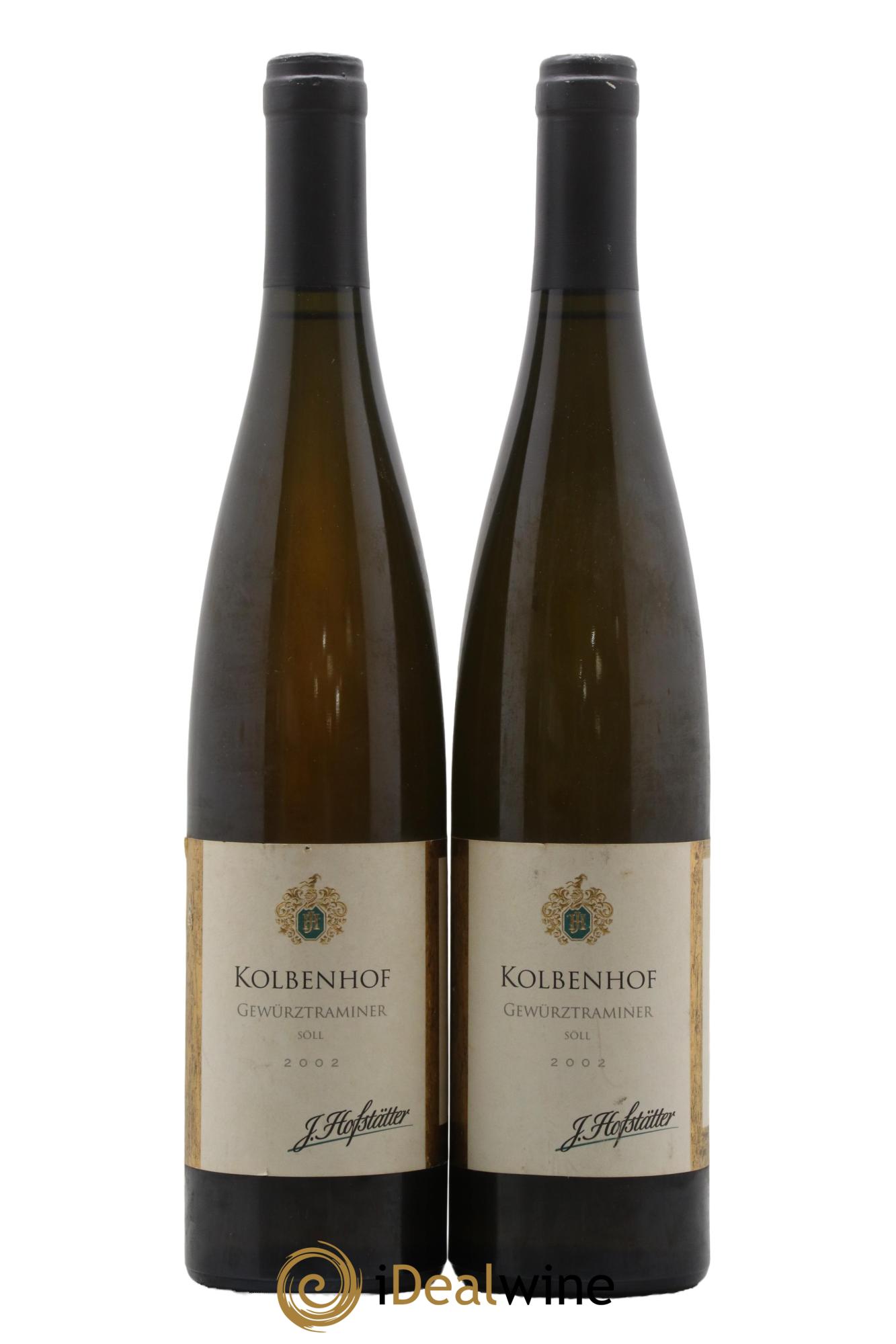 Italie Sudtirol Alto Adige Gewurztraminer Soll Kolbenhof J. Hofstatter 2002 - Lot de 2 bouteilles - 0