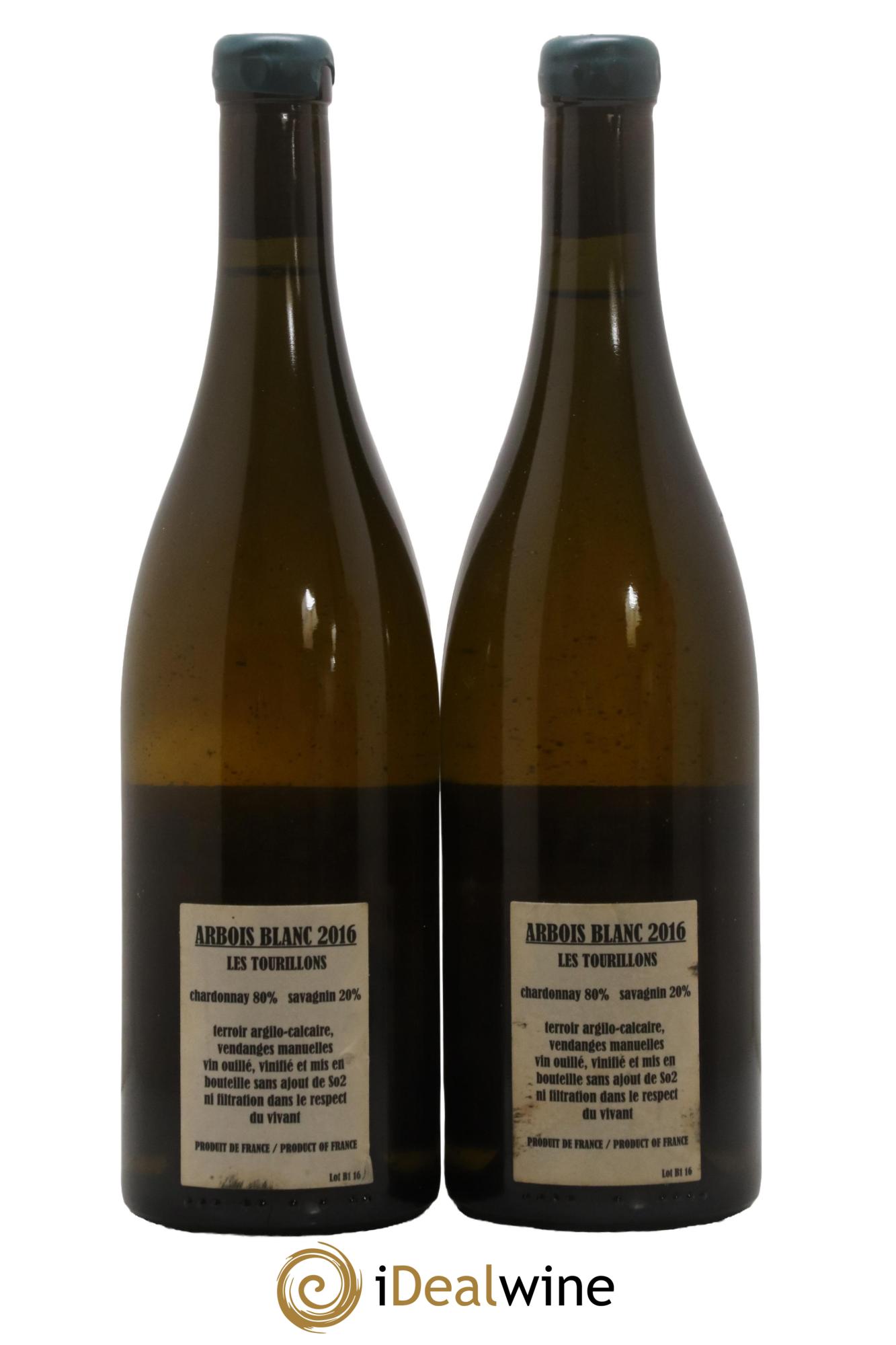 Arbois Chardonnay Savagnin Les Tourillons Adeline Houillon & Renaud Bruyère 2016 - Lot de 2 bouteilles - 1