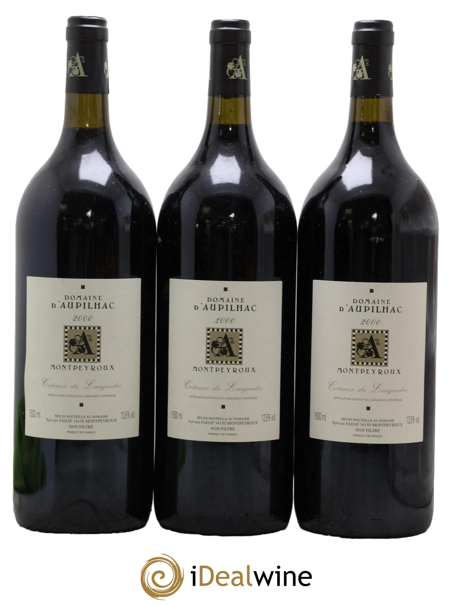 Languedoc Montpeyroux Aupilhac (Domaine d') Sylvain Fadat 2000 - Lotto di 3 magnum - 0