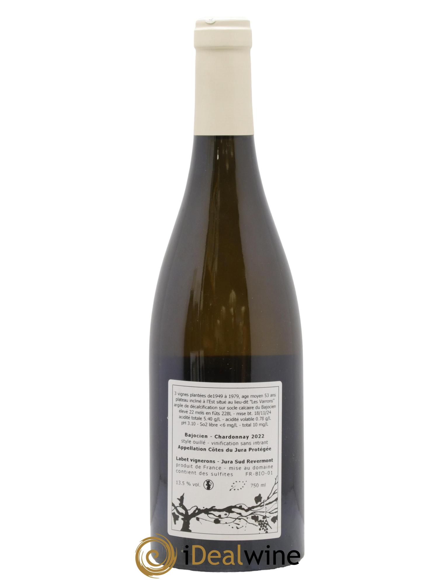 Côtes du Jura Chardonnay Bajocien Romain - Julien  - Charline Labet 2022 - Lot of 1 bottle - 1