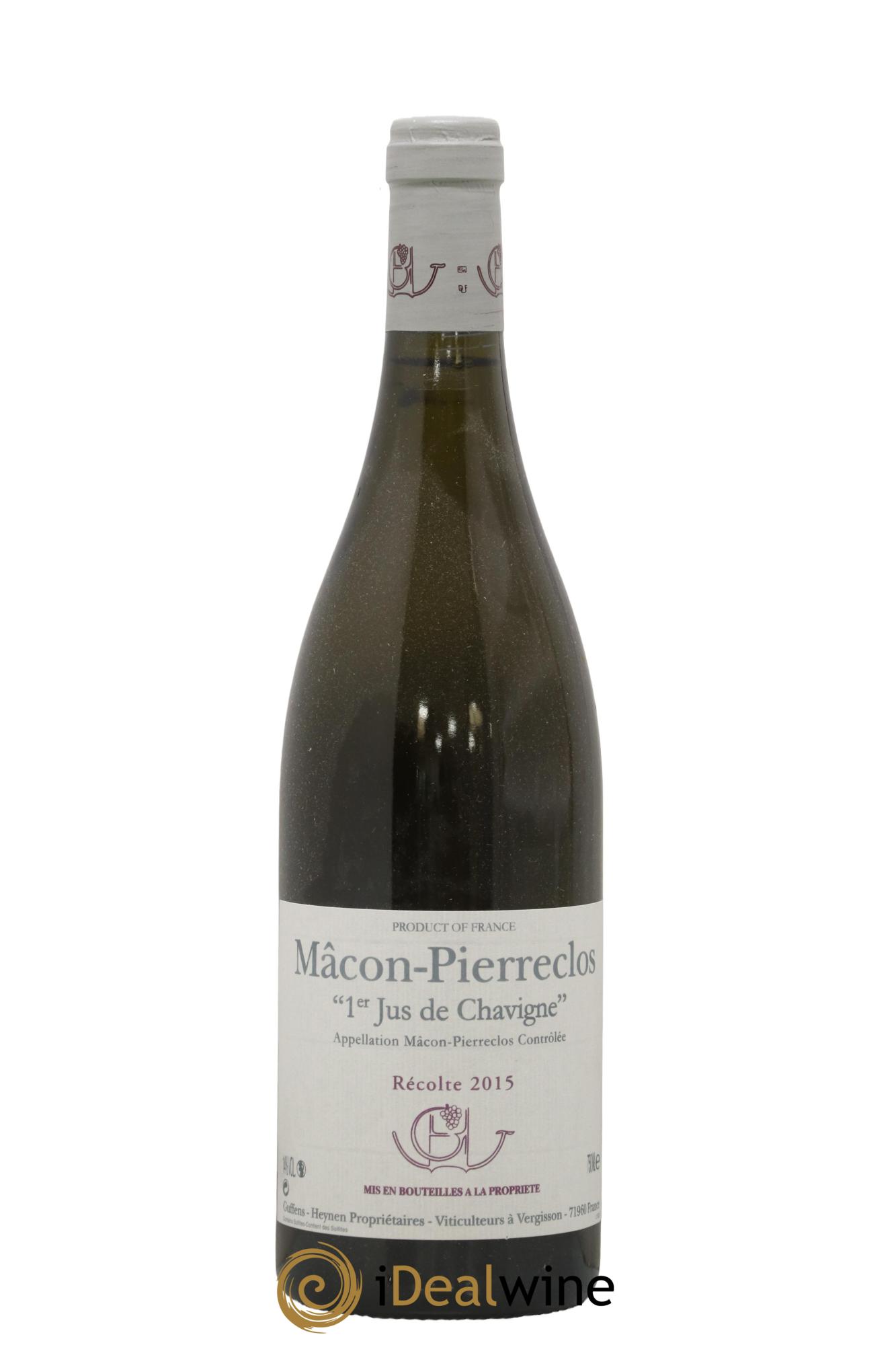 Mâcon Pierreclos 1er Jus de Chavigne Guffens-Heynen 2015 - Lot de 1 bouteille - 0