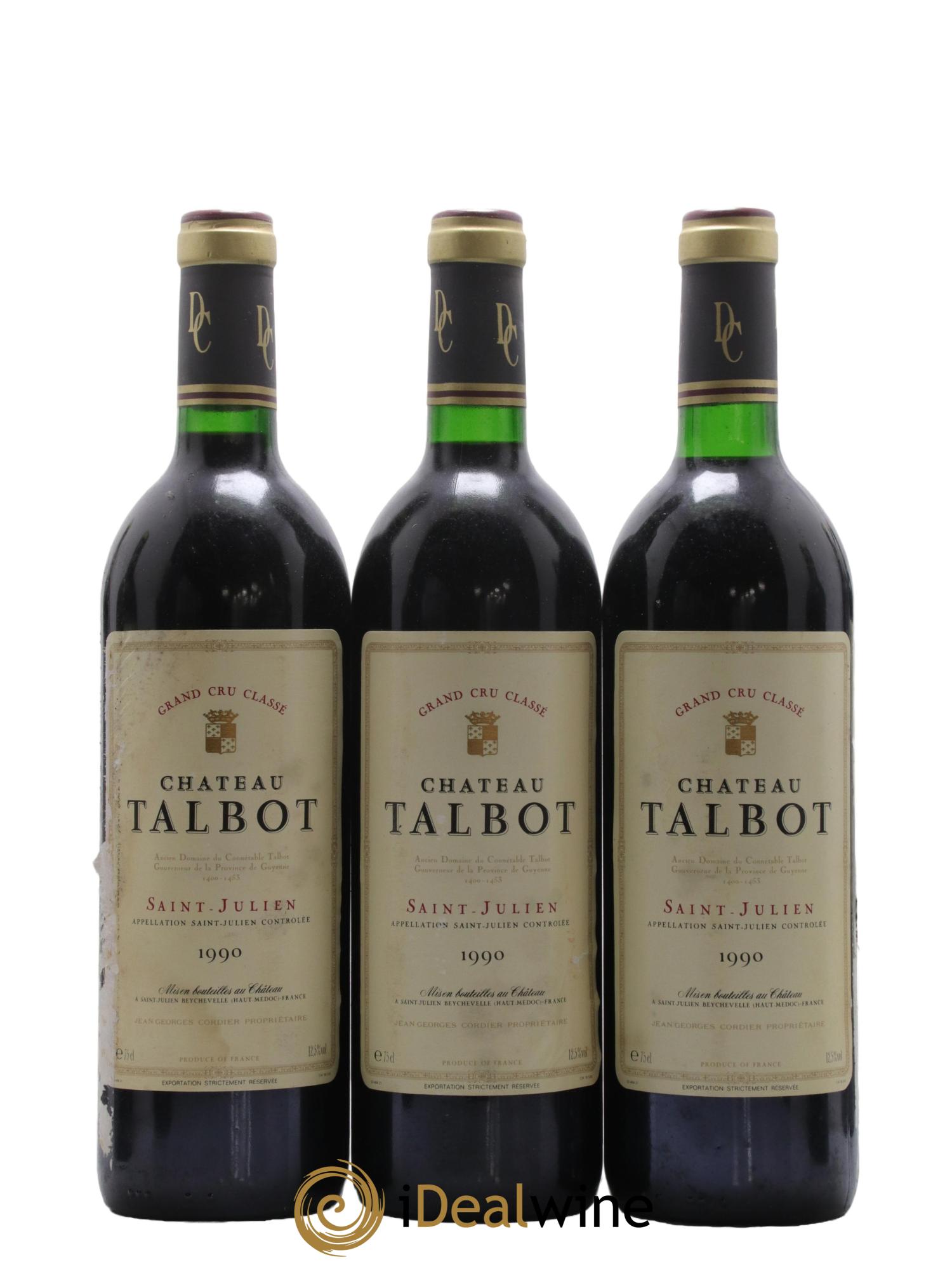 Château Talbot 4ème Grand Cru Classé  1990 - Lot de 12 bouteilles - 2