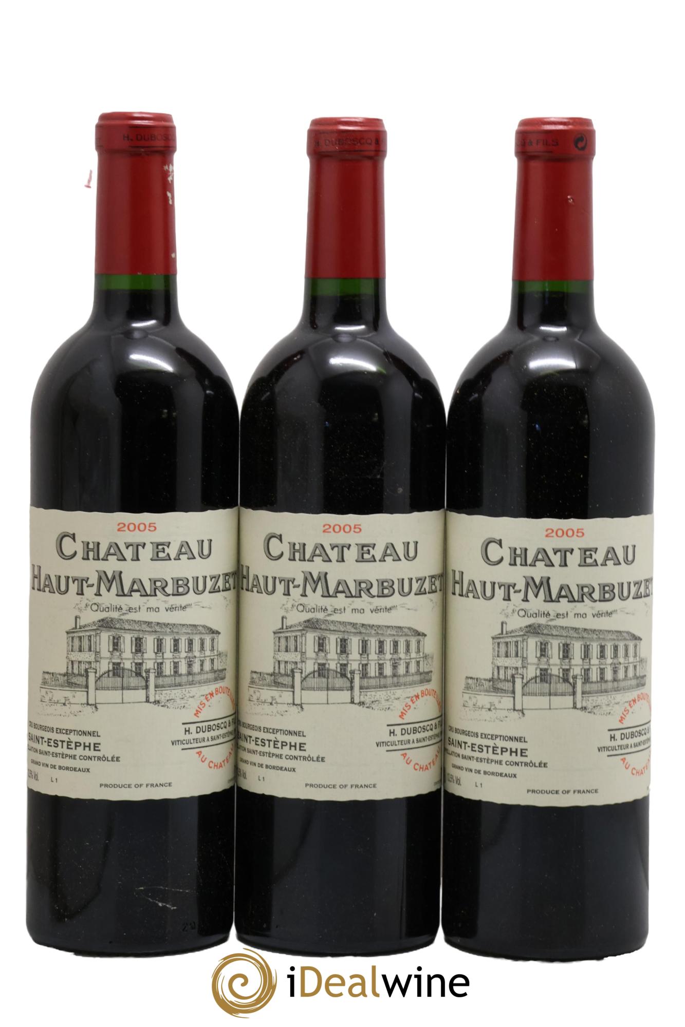 Château Haut Marbuzet 2005 - Lot de 3 bouteilles - 0