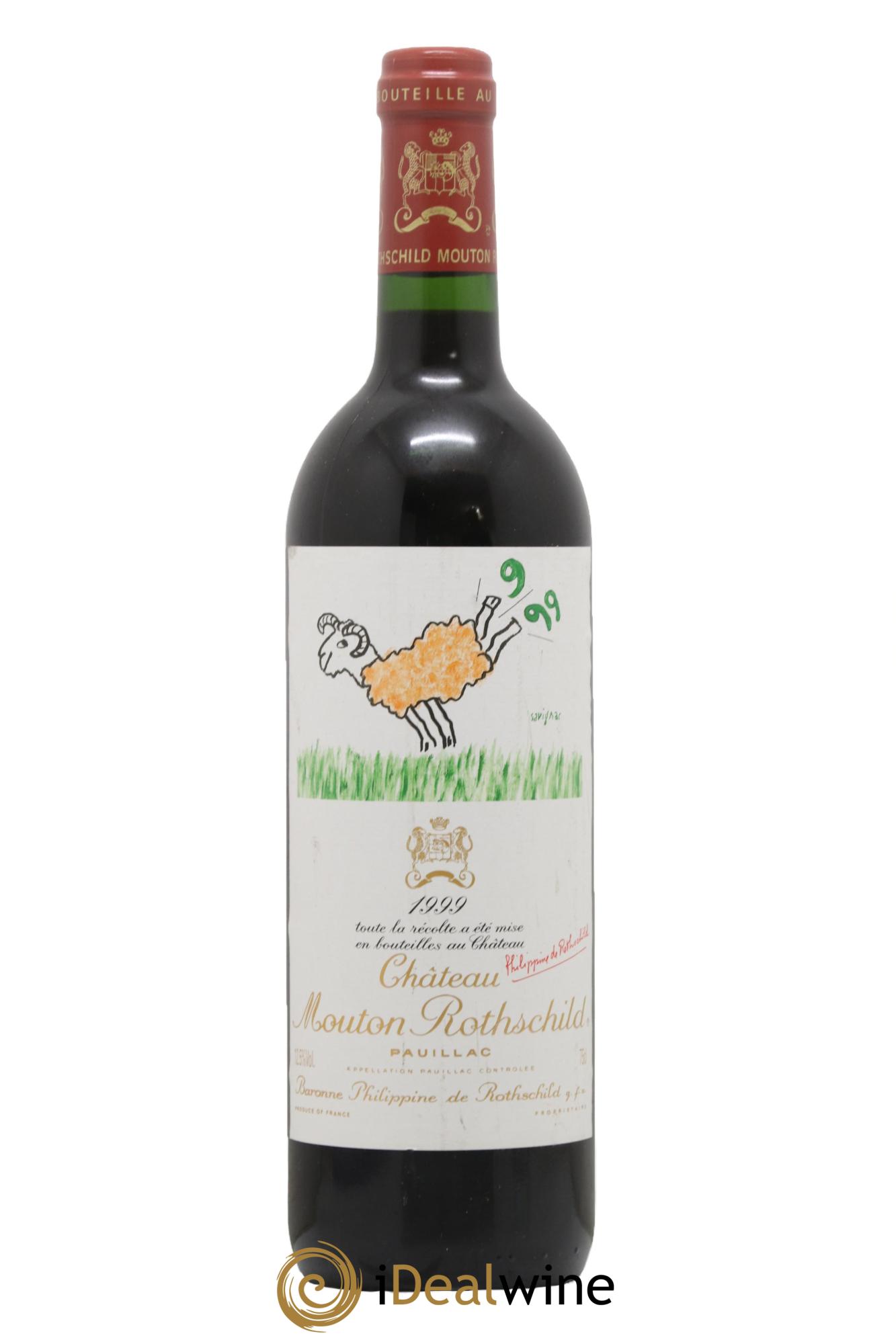 Château Mouton Rothschild 1er Grand Cru Classé 1999 - Lot de 1 bouteille - 0