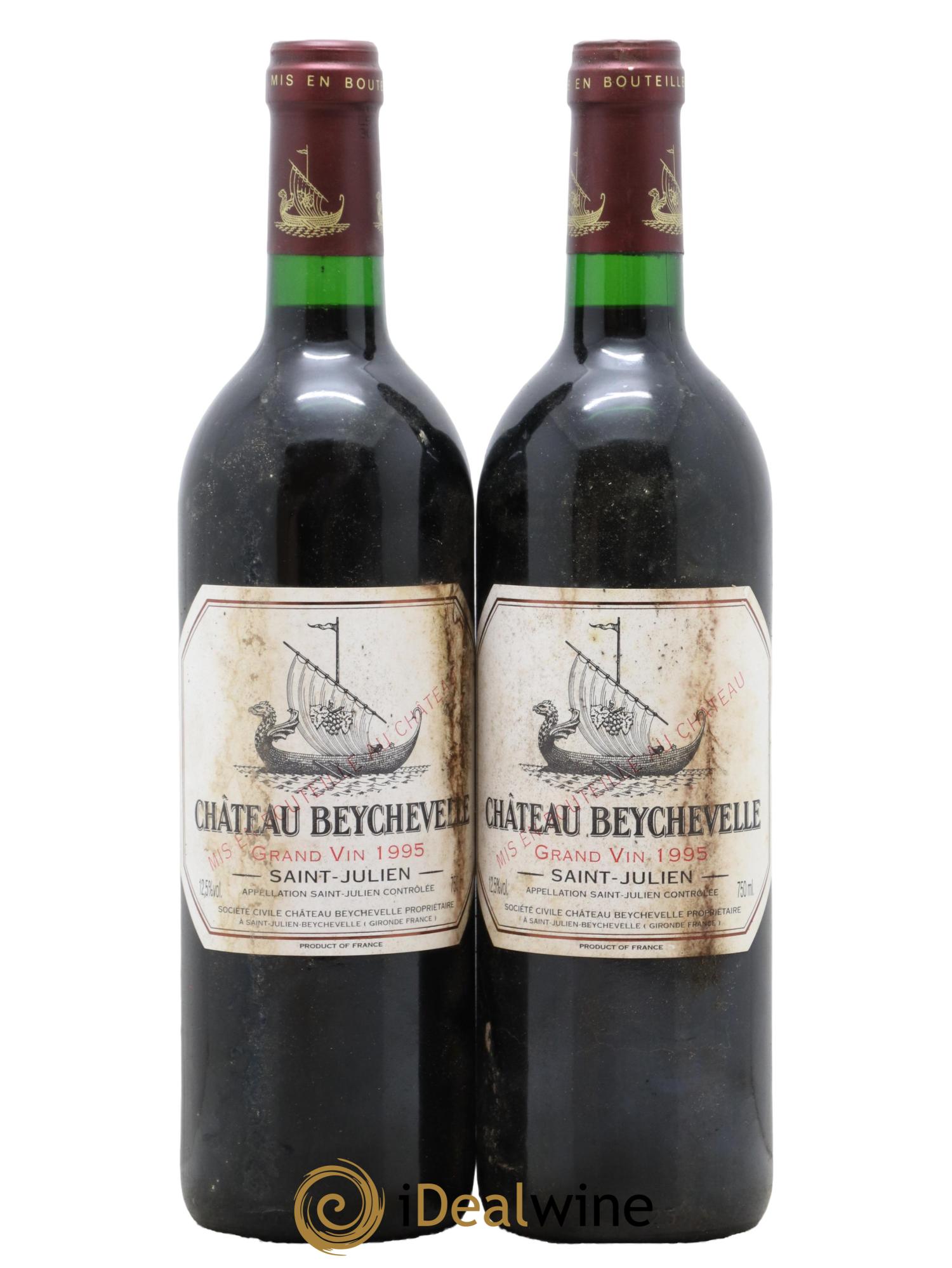 Château Beychevelle 4ème Grand Cru Classé 1995 - Lot de 2 bouteilles - 0