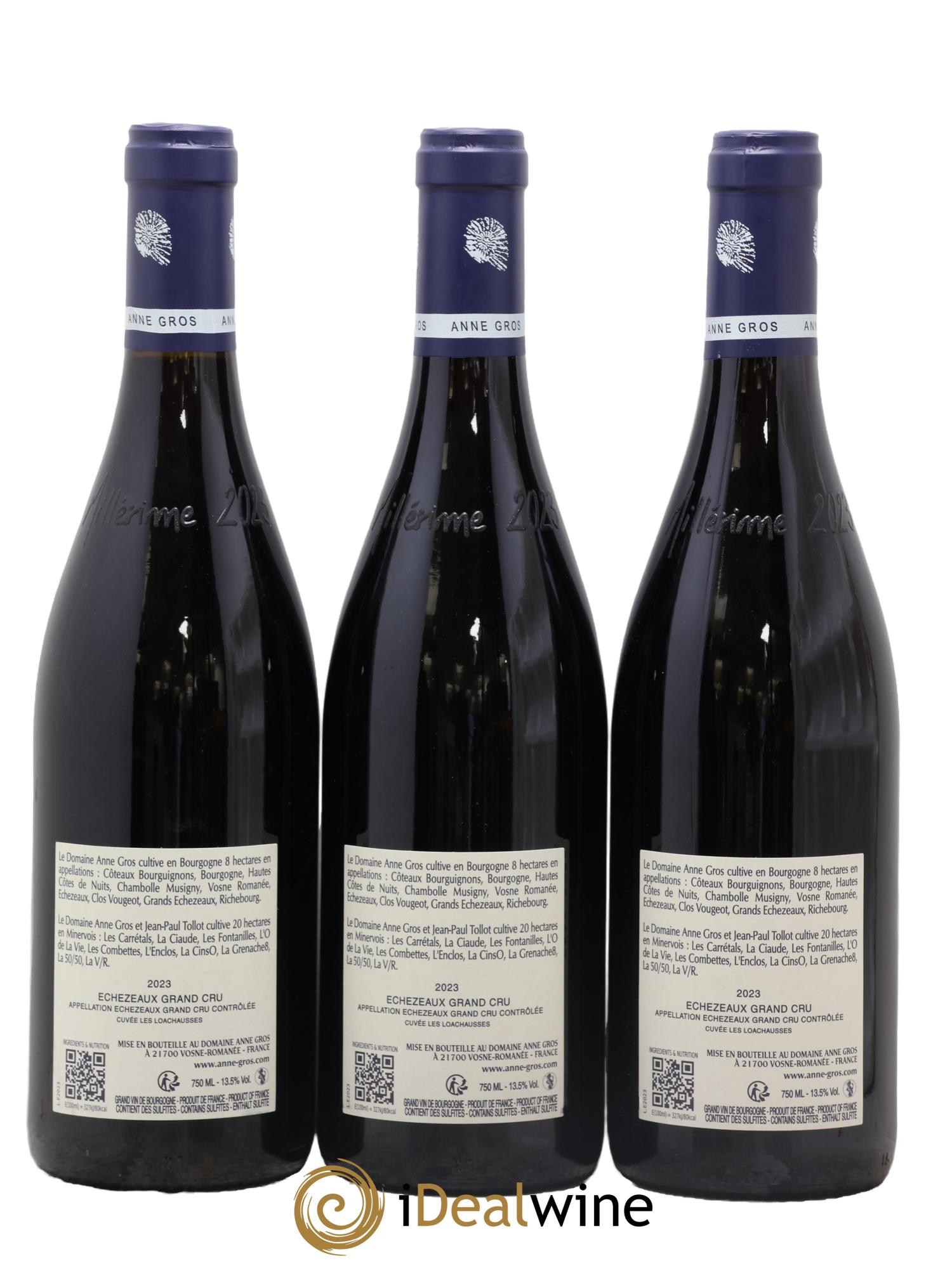 Echezeaux Grand Cru Les Loachausses Anne Gros 2023 - Lot de 3 bouteilles - 1