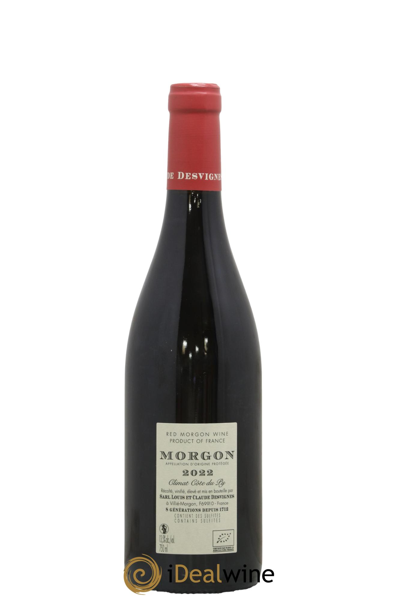 Morgon Côte de Py Javernières Louis-Claude Desvignes 2022 - Posten von 1 Flasche - 1