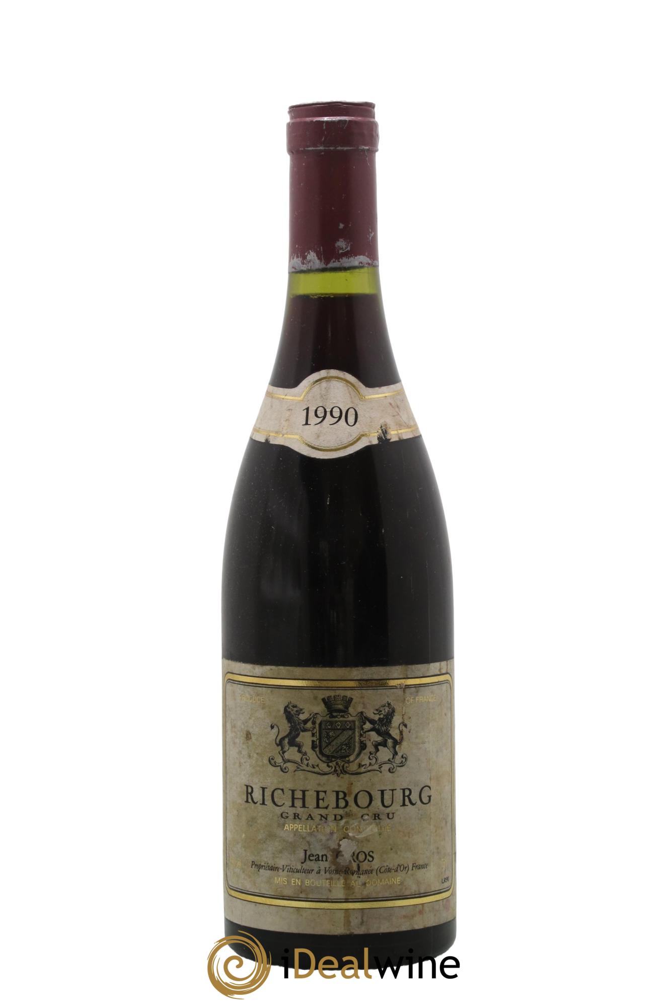 Richebourg Grand Cru Jean Gros 1990 - Lot de 1 bouteille - 0
