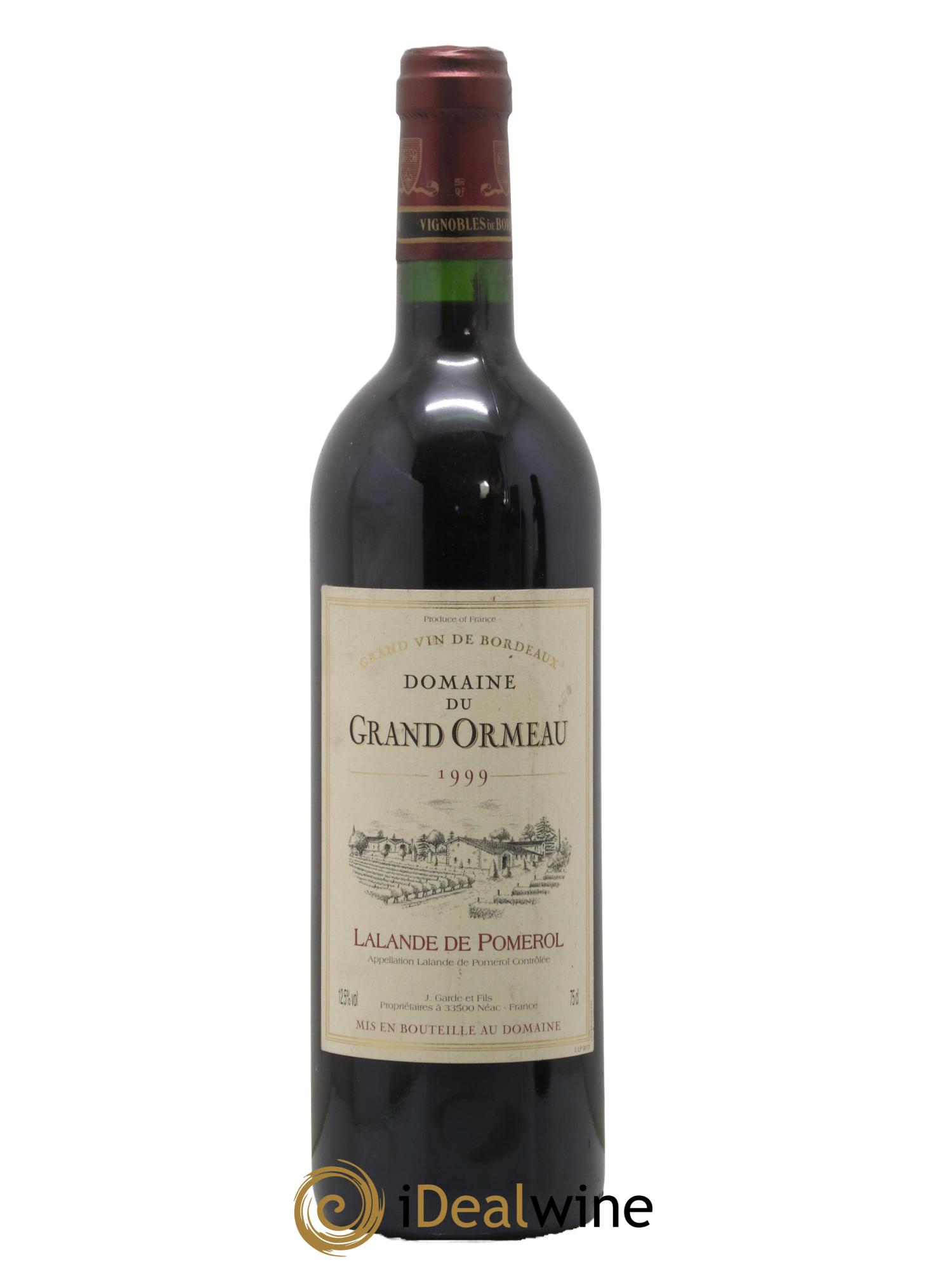 Lalande-de-Pomerol Domaine du Grand Ormeau 1999 - Lot de 1 bouteille - 0